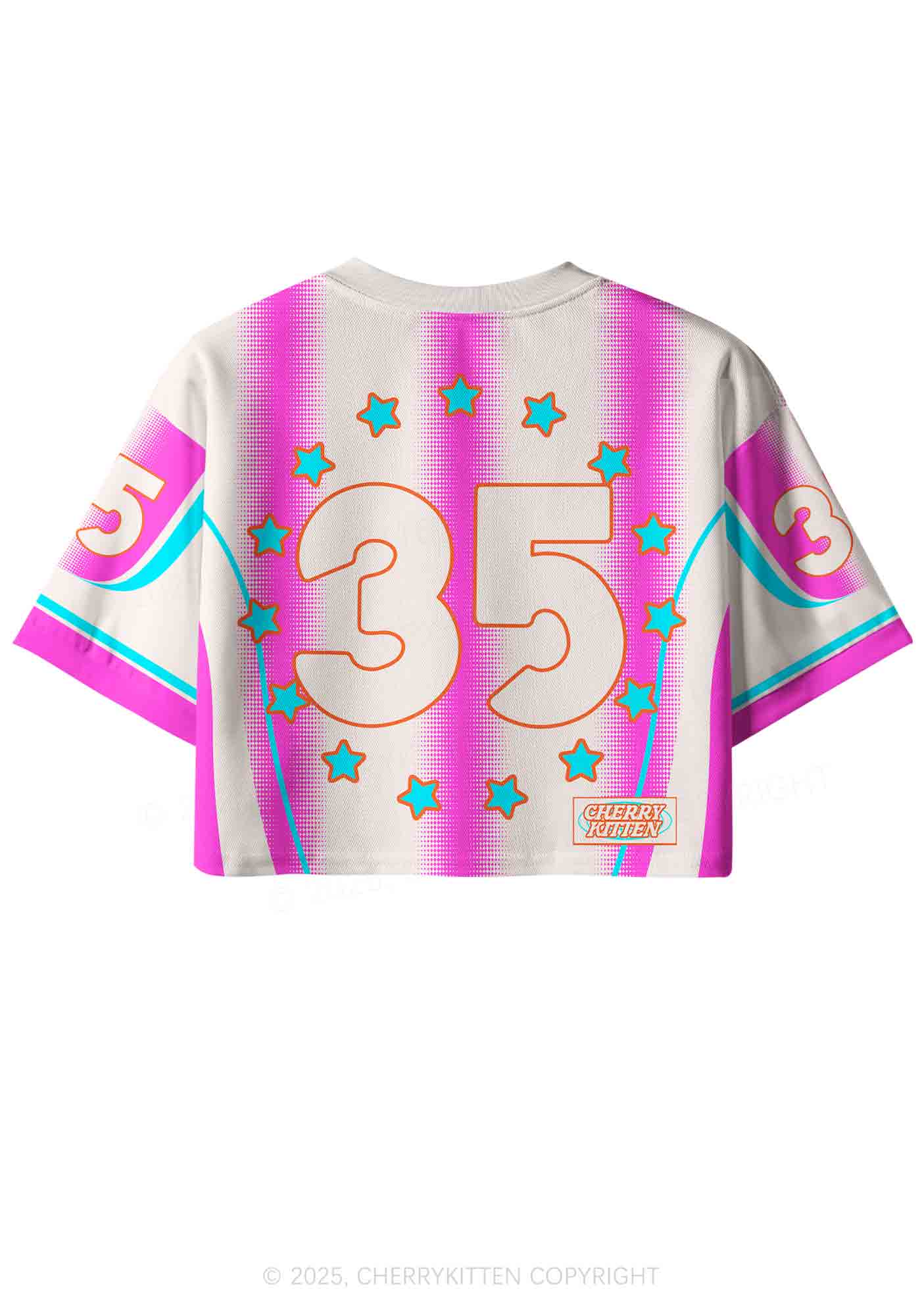 Custom Orange Pony Y2K Crop Sport Jersey Shirts Cherrykitten