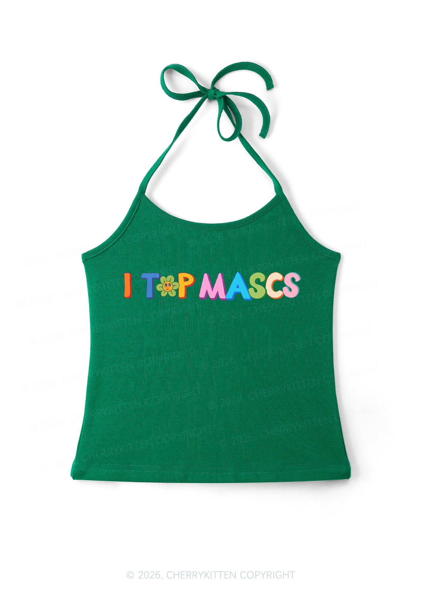 I Top Mascs Pride Y2K Halter Neck Cami Cherrykitten