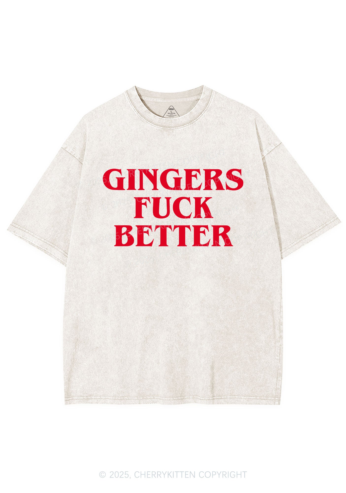 Gingers Fxxk Better Y2K Shirts Washed Tee Cherrykitten