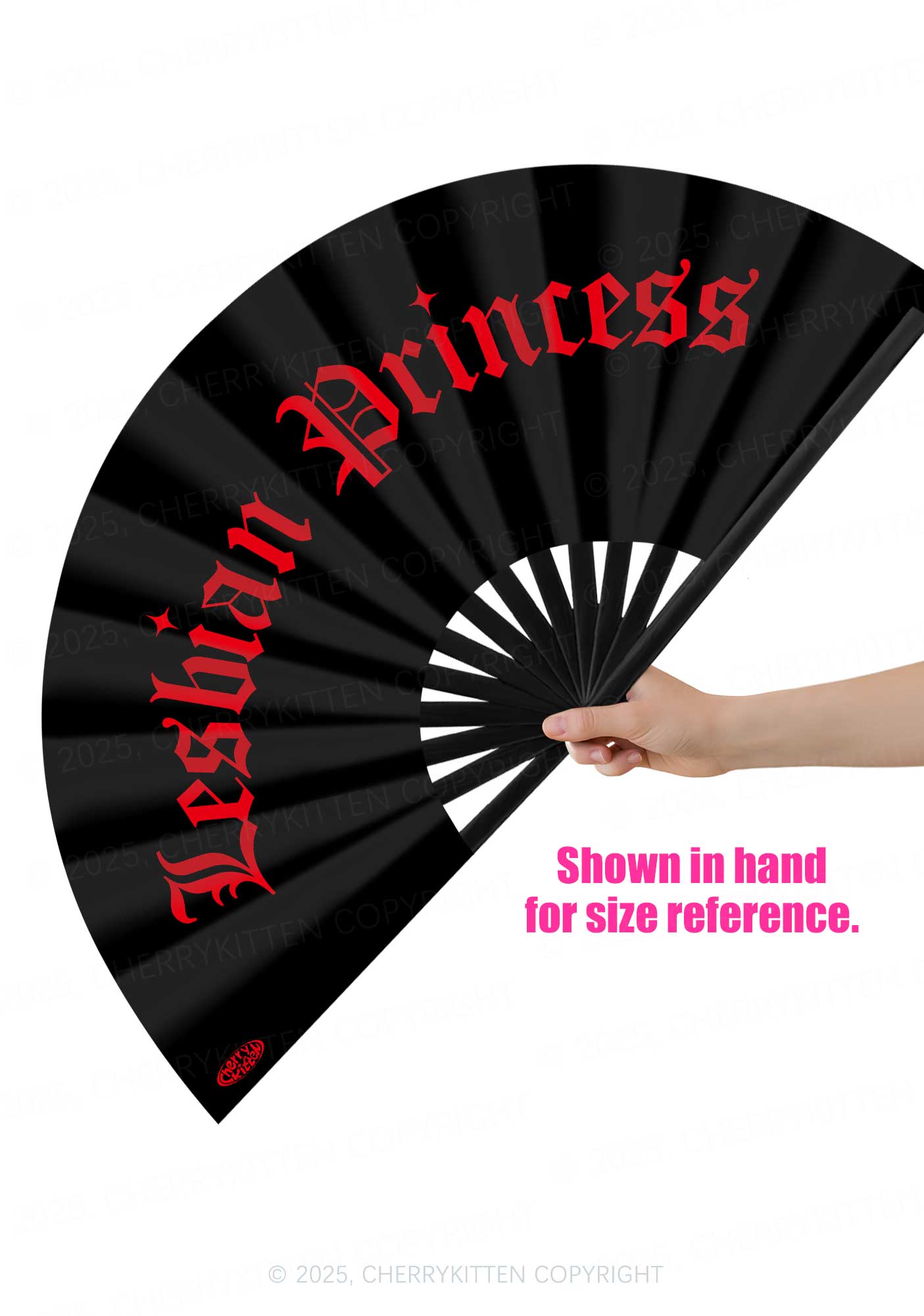 Lesbian Princess Pride Y2K Rave Hand Fan Cherrykitten