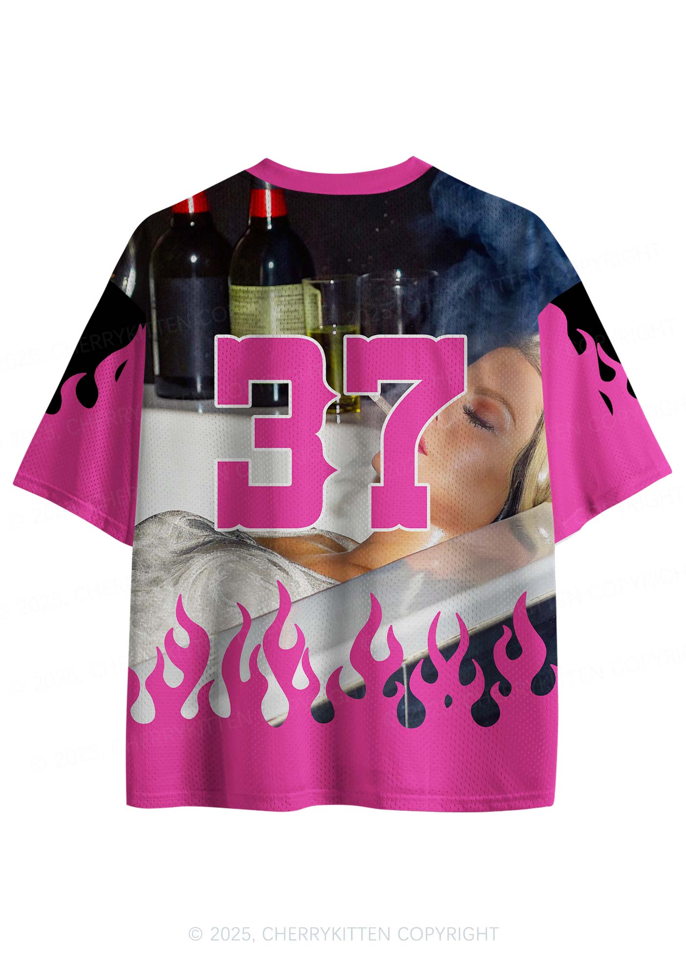 Custom Smoking Woman Y2K Sport Jersey Shirts Cherrykitten