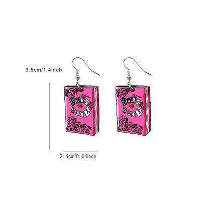 Pink Burn Book Y2K Earrings Cherrykitten