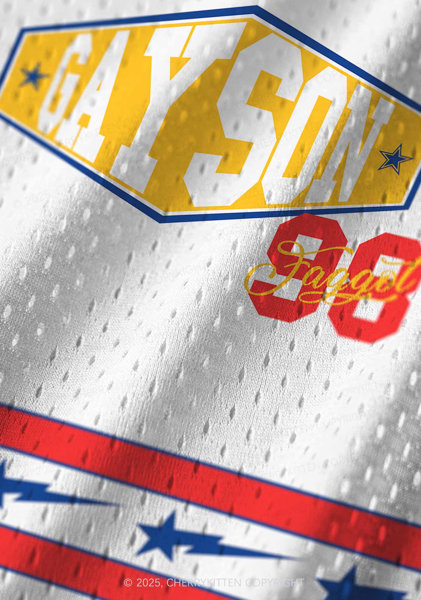 Custom Gay Son Faggot Pride Y2K Sport Jersey Tank Cherrykitten