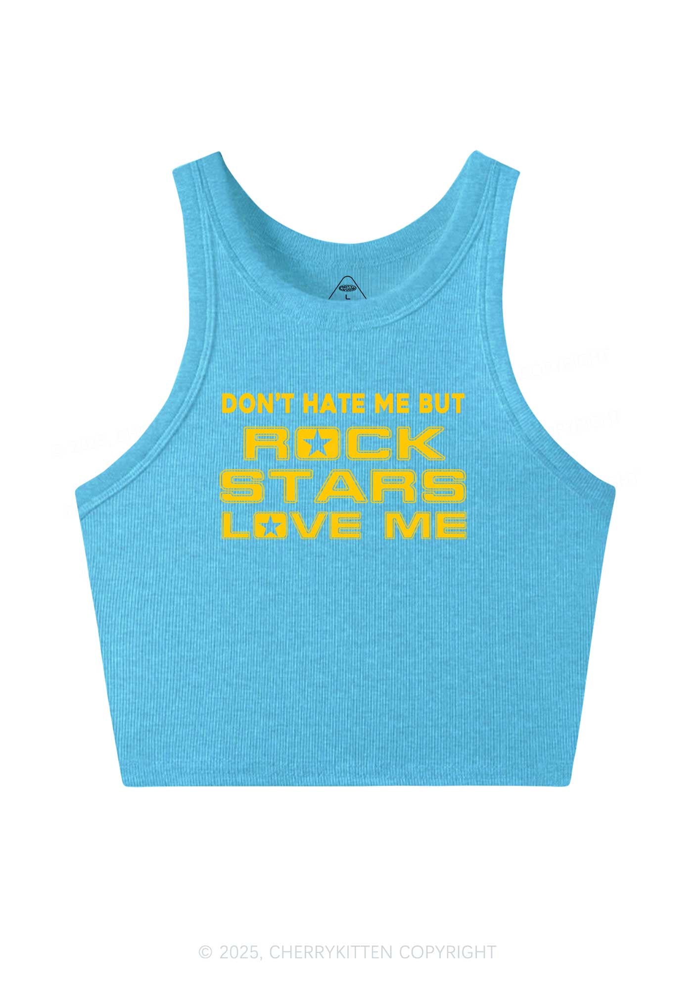 Rock Stars Love Me Y2K Crop Tank Top Cherrykitten