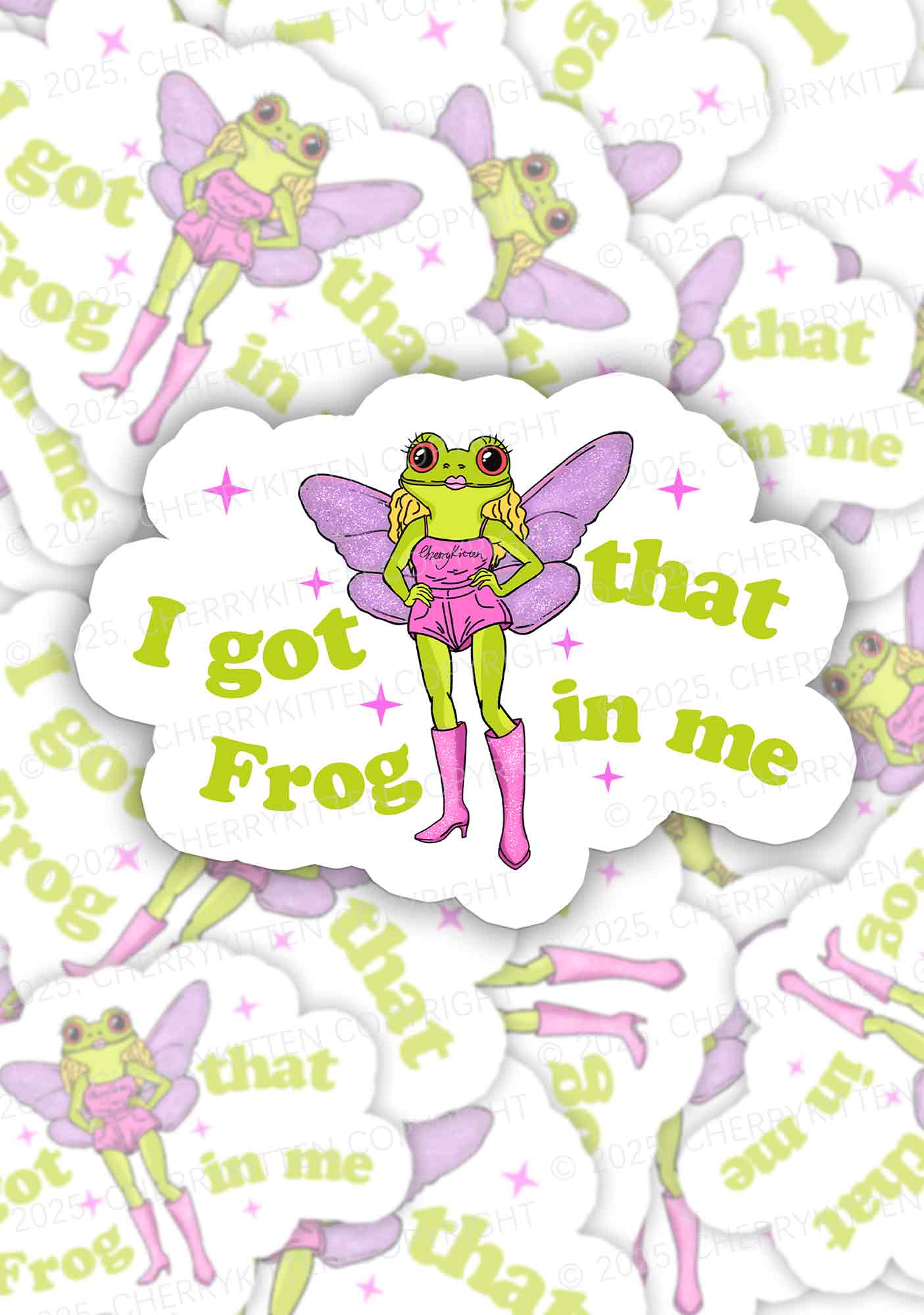 I Got That Frog 1Pc Y2K Sticker Cherrykitten