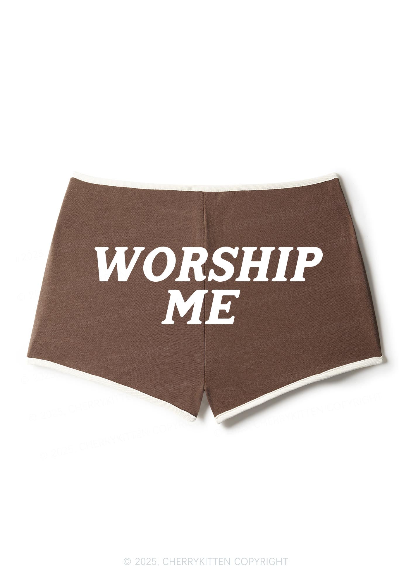Worship Me Y2K Contrast Mini Shorts Cherrykitten