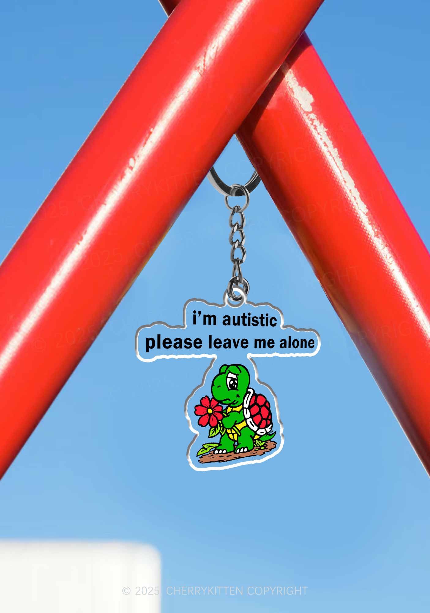 Im Autistic Leave Me Alone 1Pc Y2K Keychain Cherrykitten