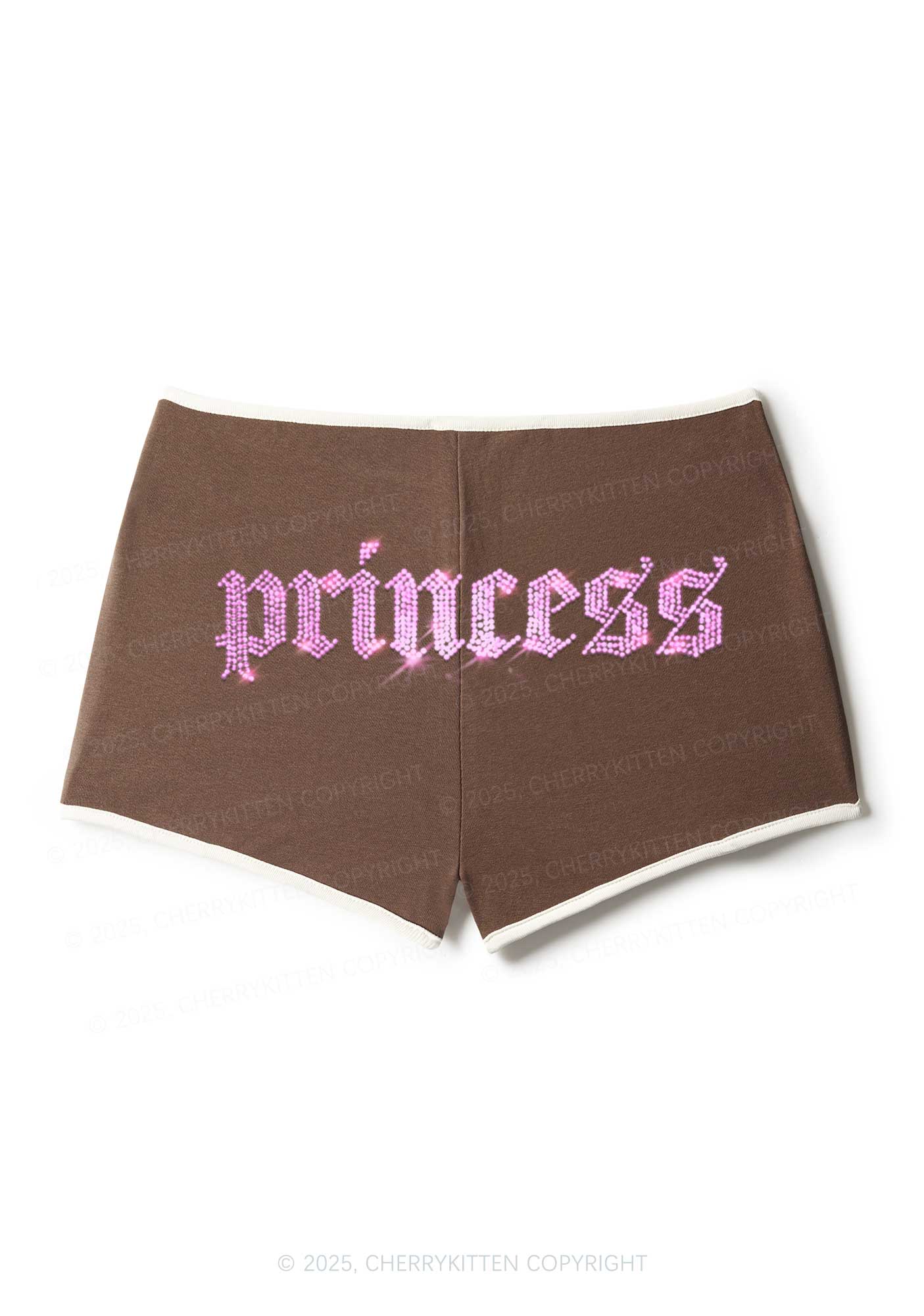 Rhinestone Princess Y2K Booty Shorts Cherrykitten