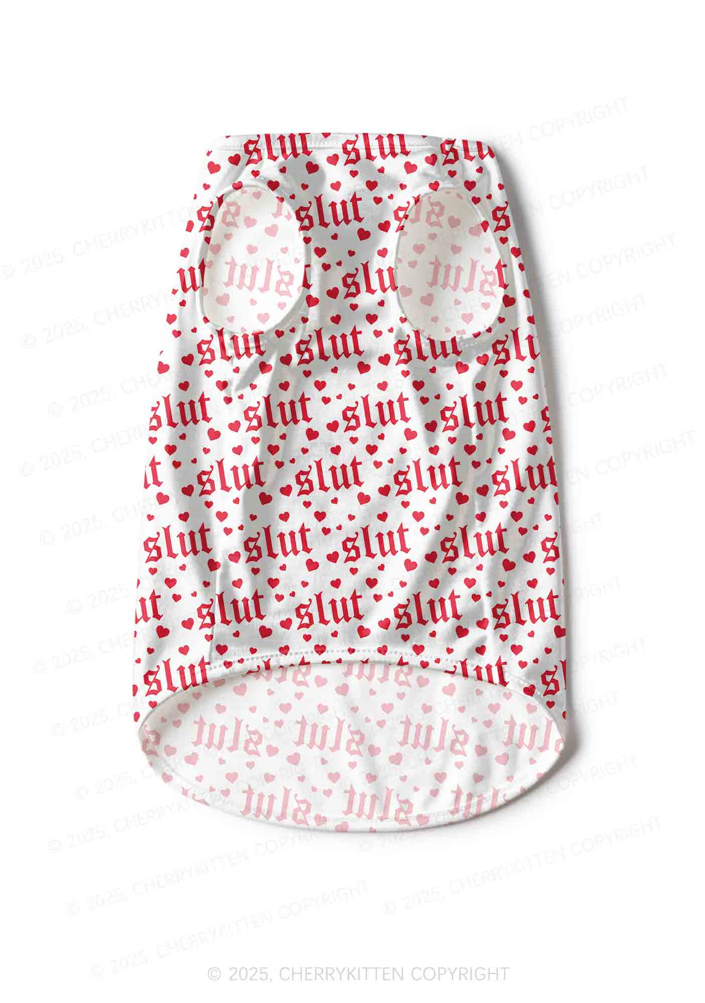Slxt Red Heart Y2K Pet Tank Top Cherrykitten