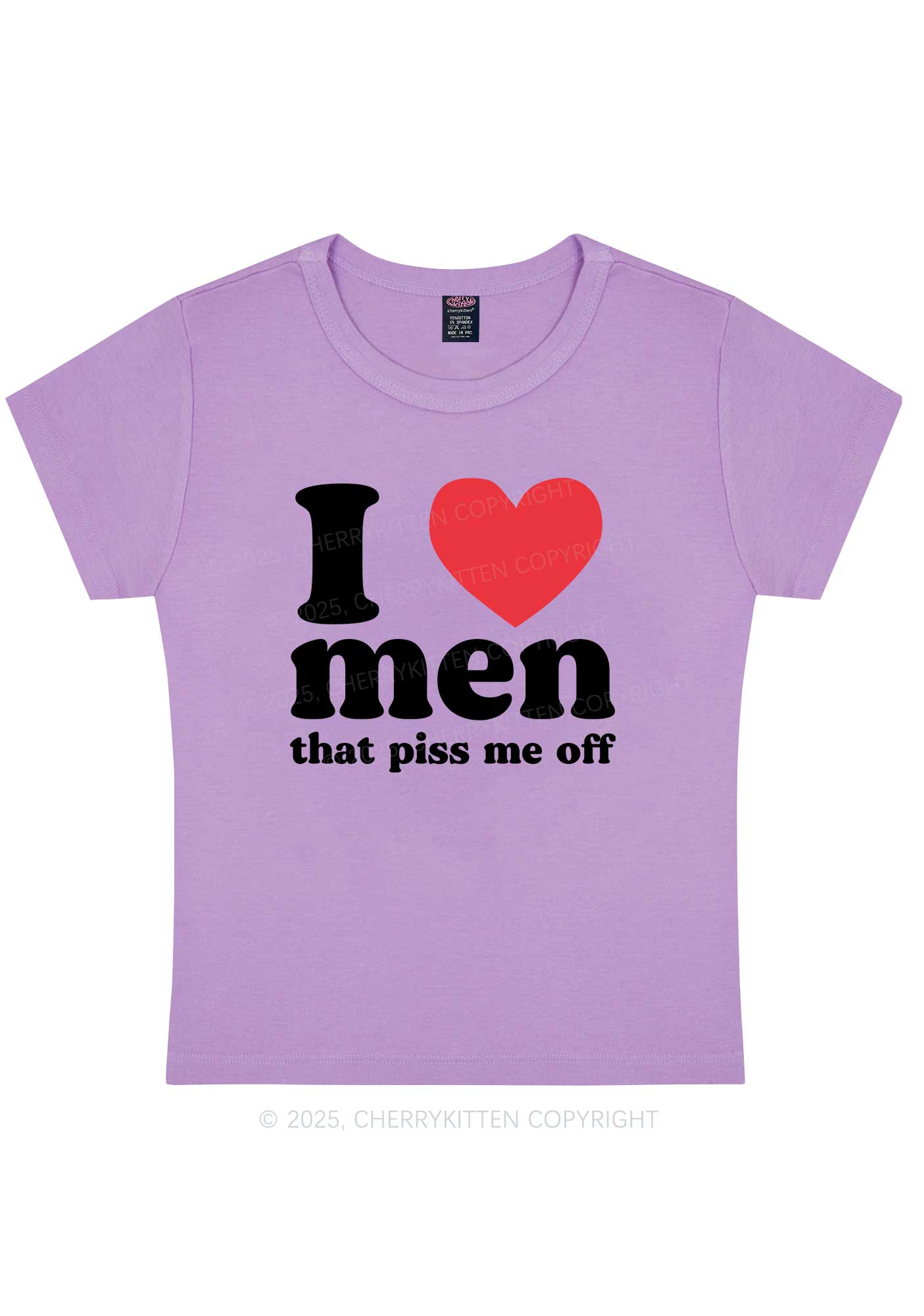 I Love Men Piss Me Off Y2K Baby Tee Cherrykitten