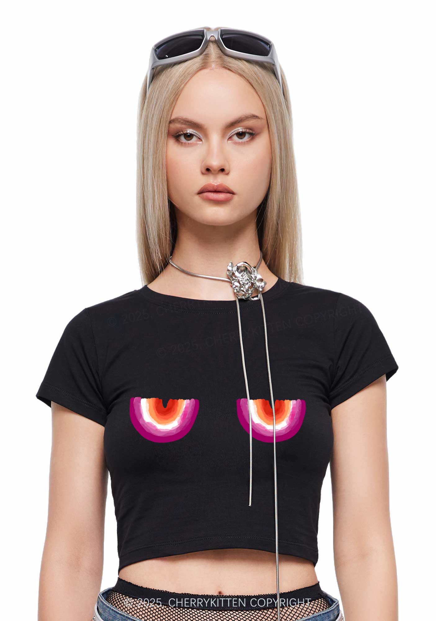 Lesbian Bxxb Y2K Baby Tee Cherrykitten