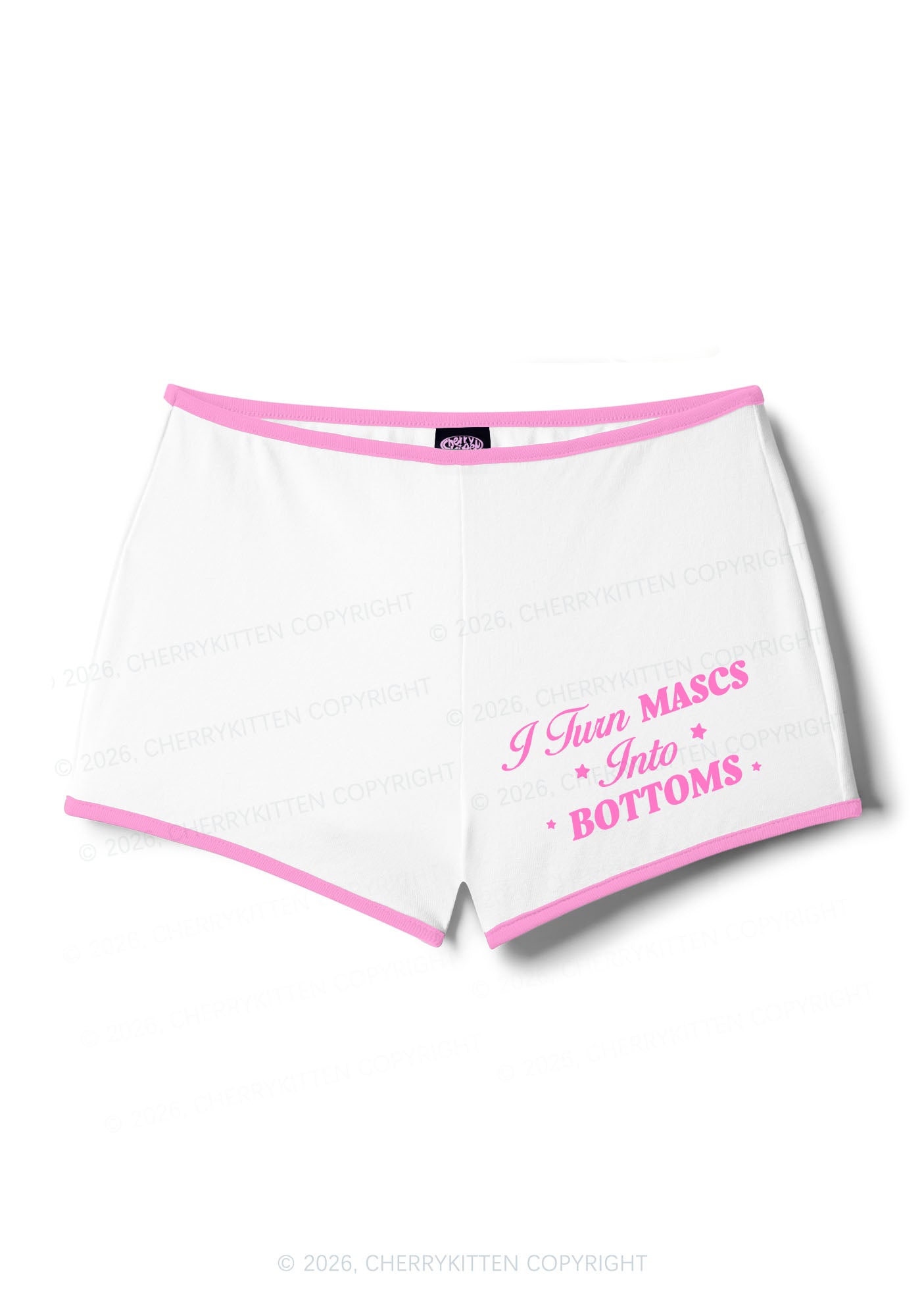 I Turn Mascs Into Bottoms Pride Y2K Booty Shorts Cherrykitten