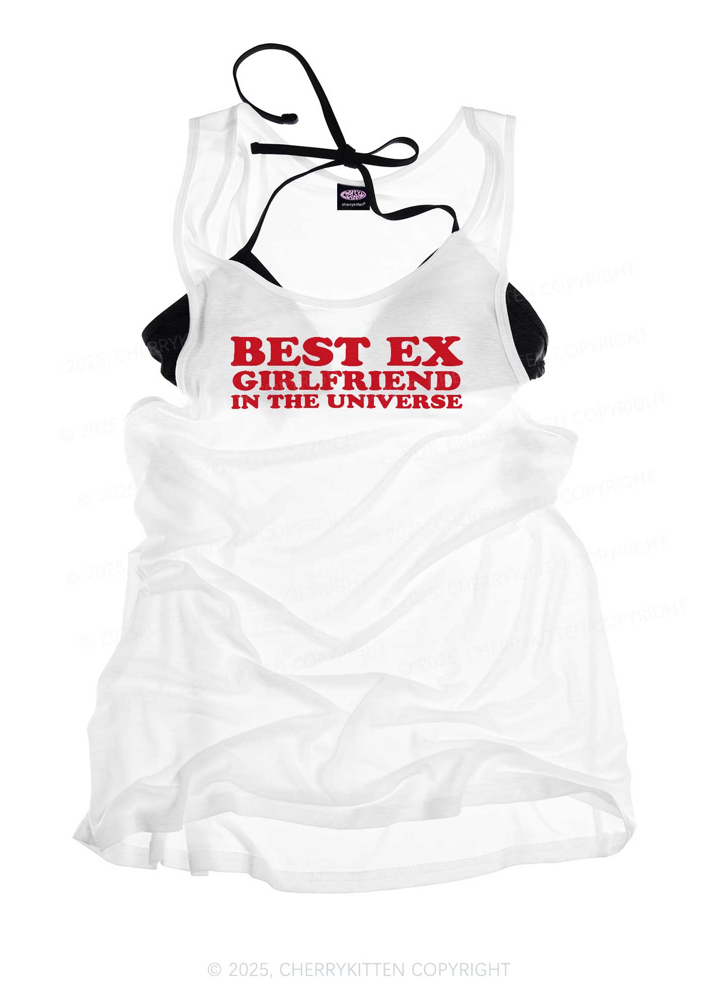 Universe Best Ex Girlfriend Y2K Sheer Boyfriend Tank Cherrykitten