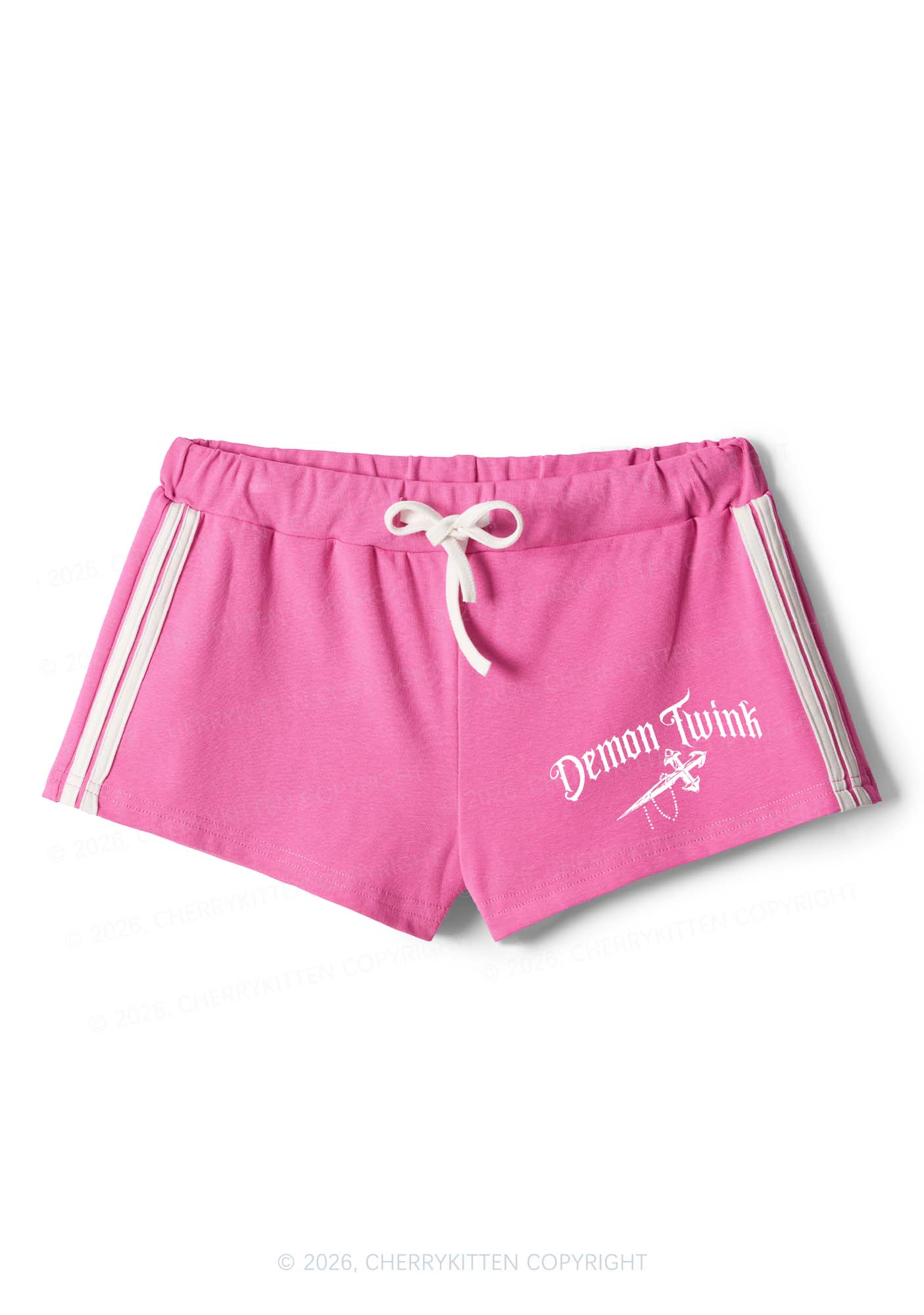 Demon Twink Pride Y2K Drawstring Mini Shorts Cherrykitten