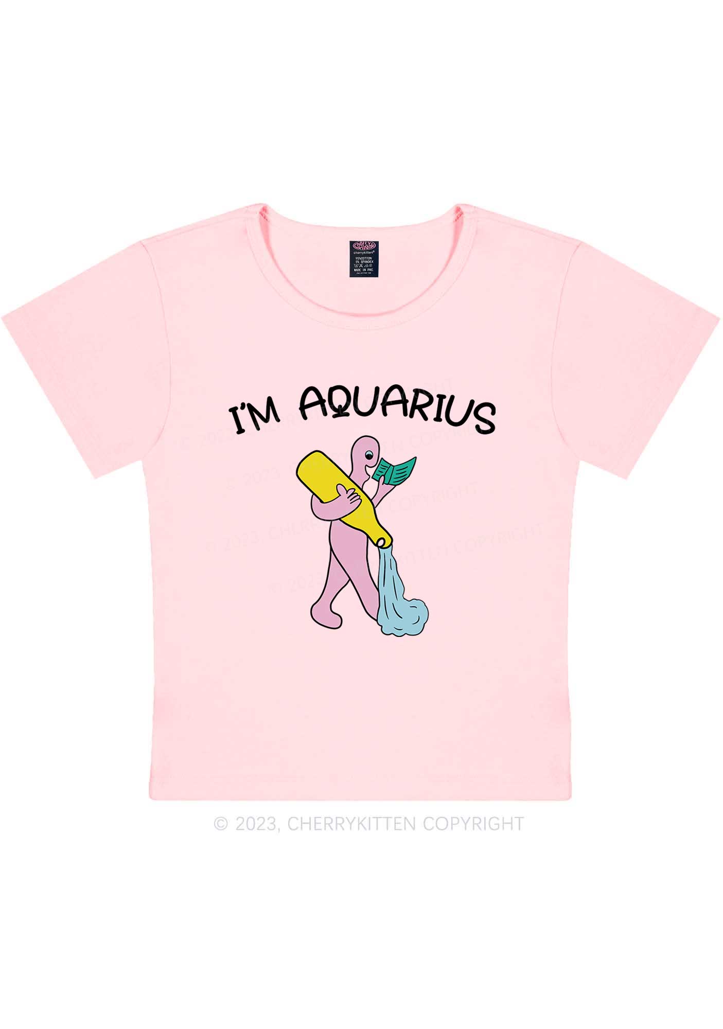 I'm Aquarius Y2K Baby Tee Cherrykitten