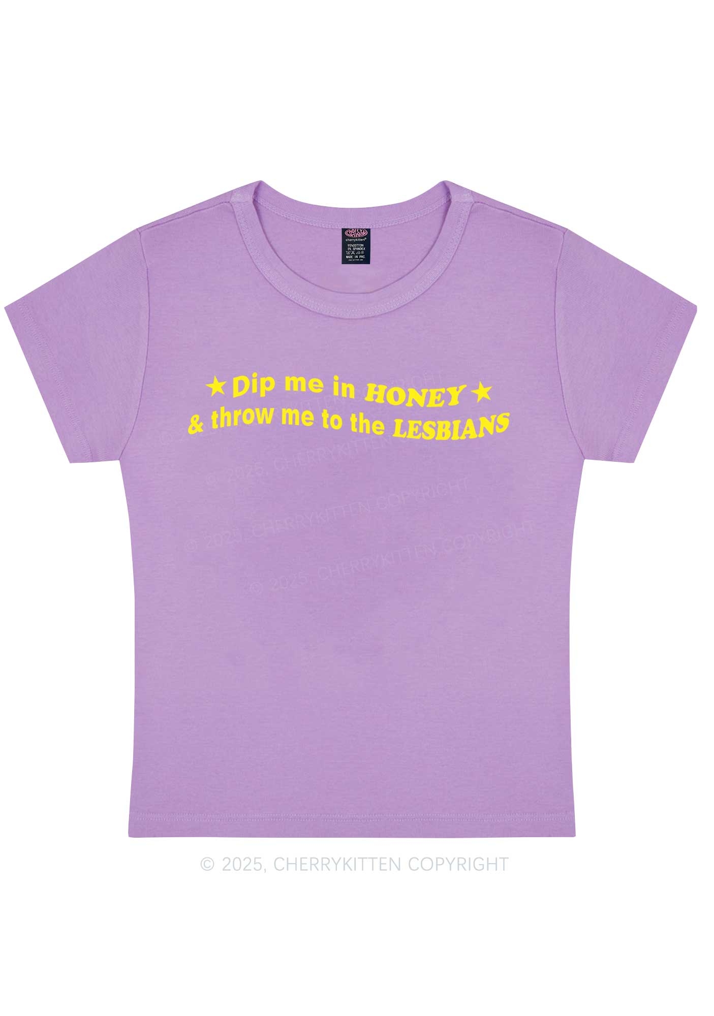 Honey Lesbians Pride Y2K Baby Tee Cherrykitten