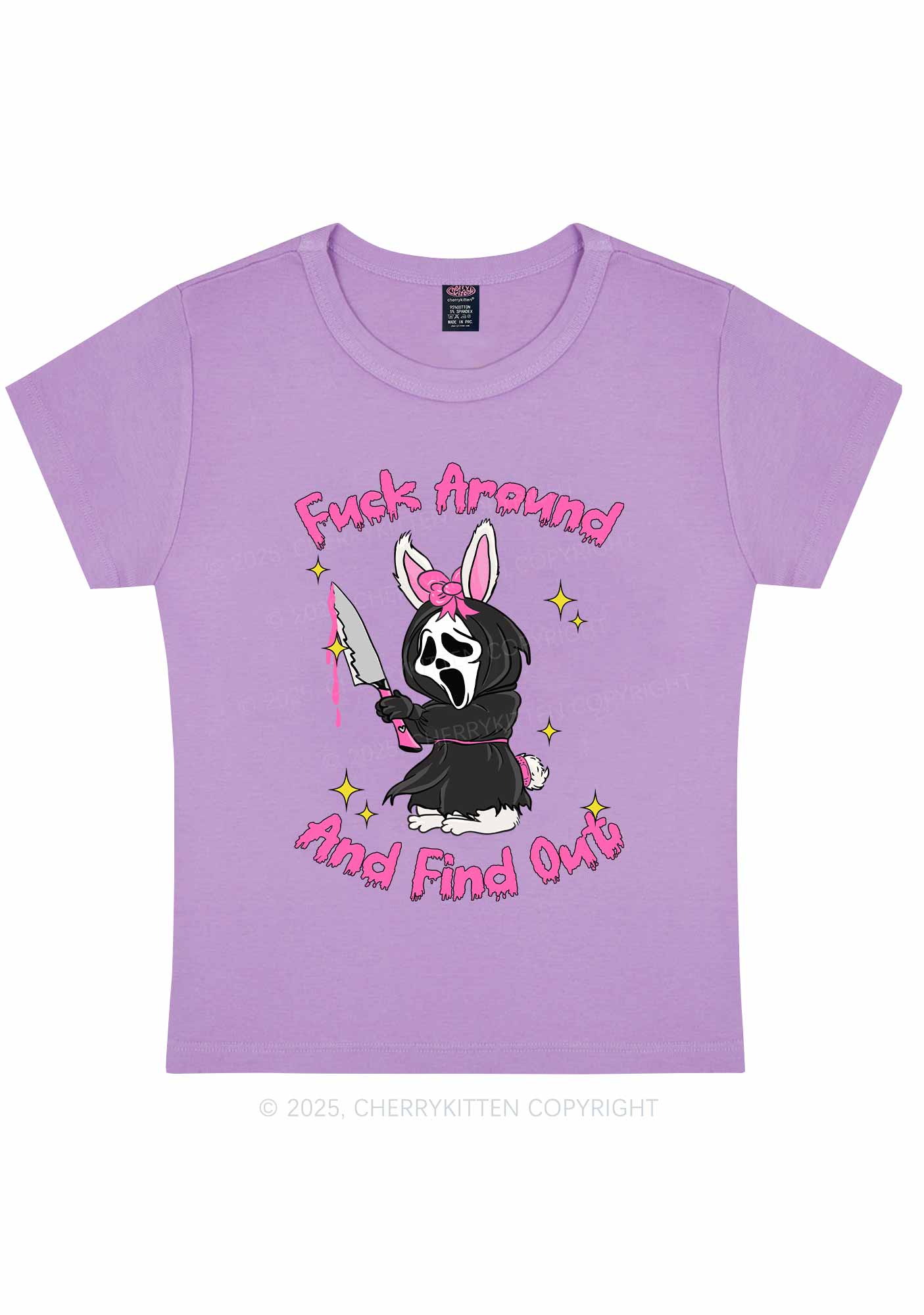 Halloween Fxxk Around Find Out Y2K Baby Tee Cherrykitten