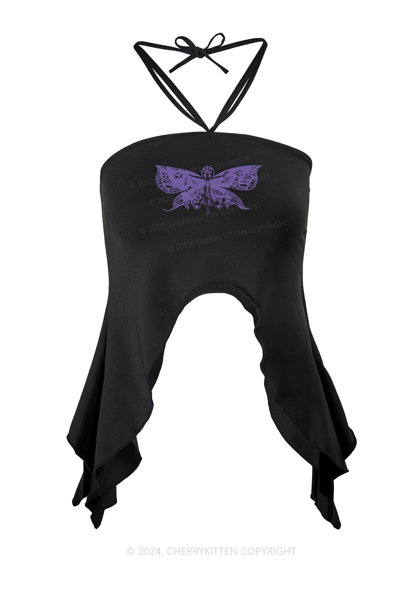 Butterfly Fairy Y2K Halter Top Cherrykitten