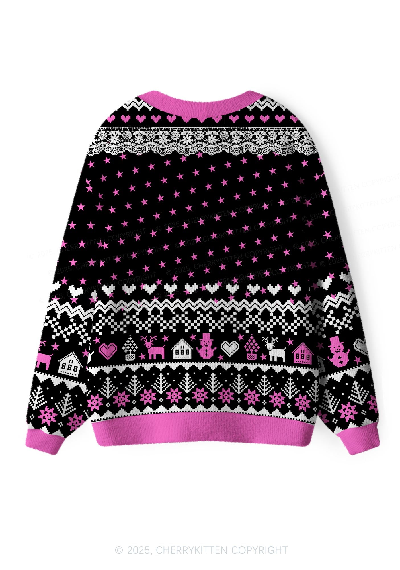 Future Mxxf Y2K Christmas Cardigan Knit Sweatshirt Cherrykitten