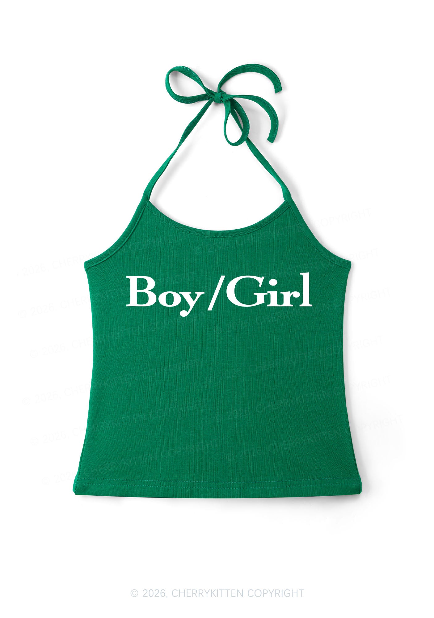 Boy Or Girl Pride Y2K Halter Neck Cami Cherrykitten