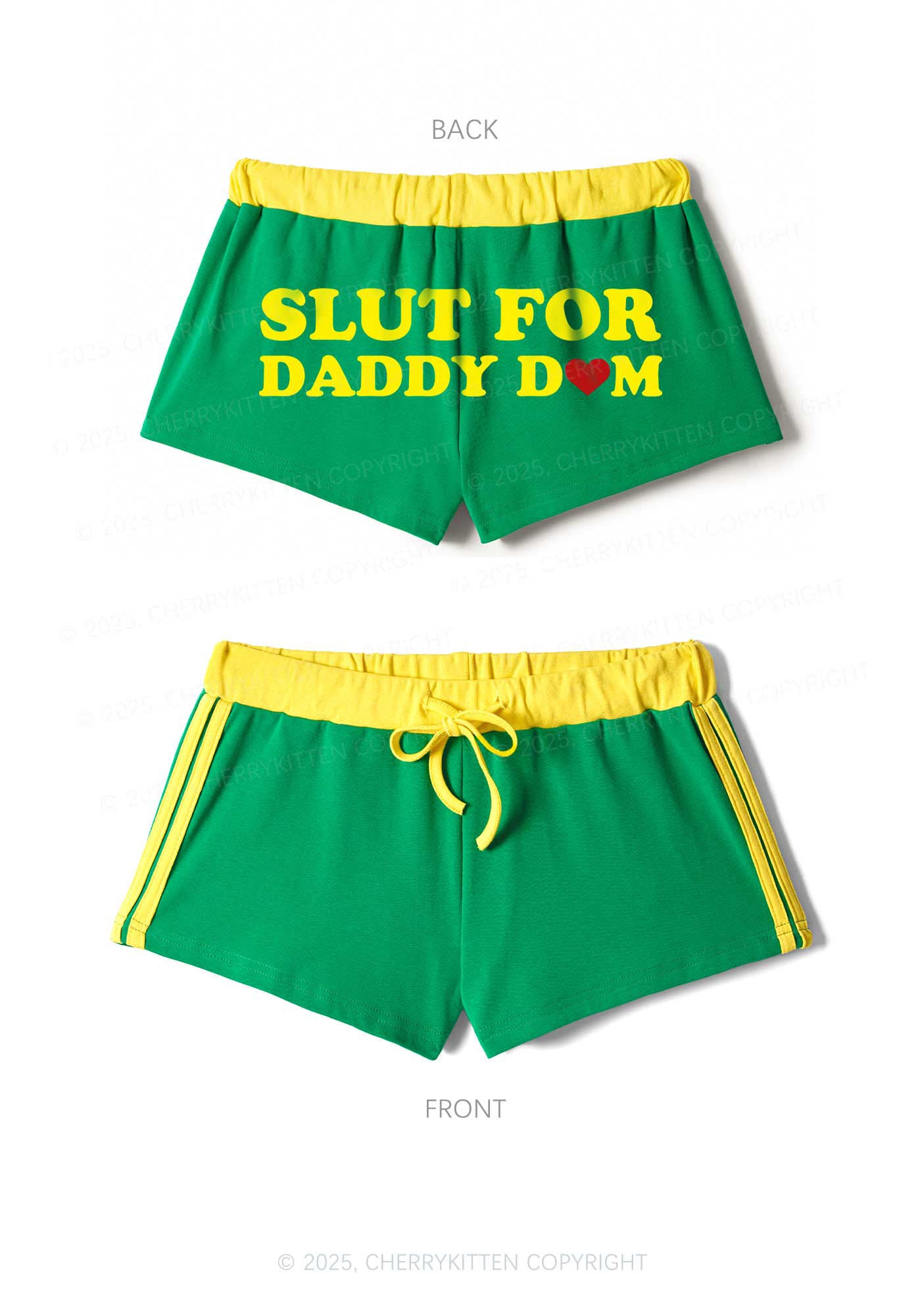 Slxt For Daddy Dom Y2K Drawstring Mini Shorts Cherrykitten