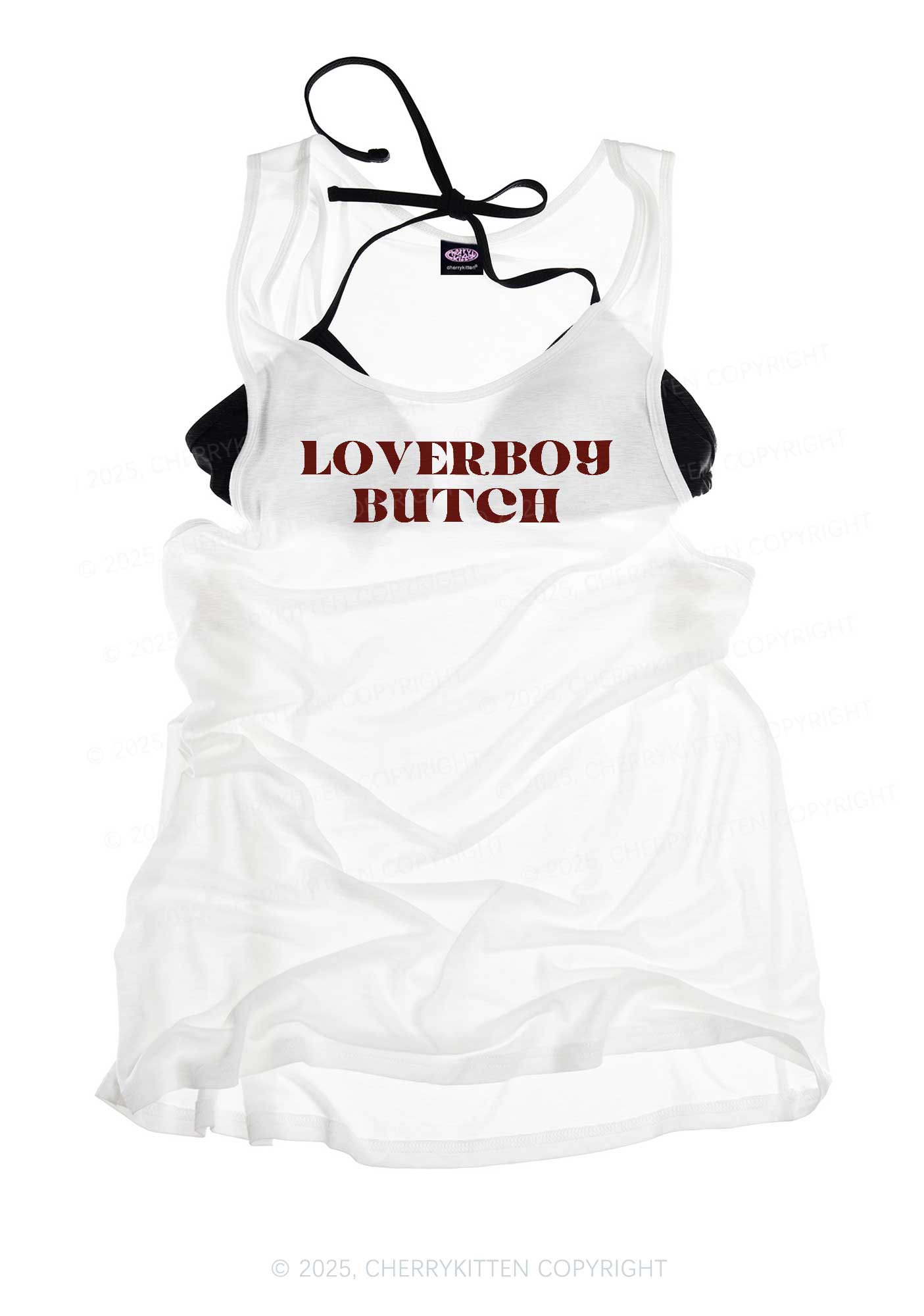 Loverboy Butch Pride Y2K Sheer Boyfriend Tank Cherrykitten