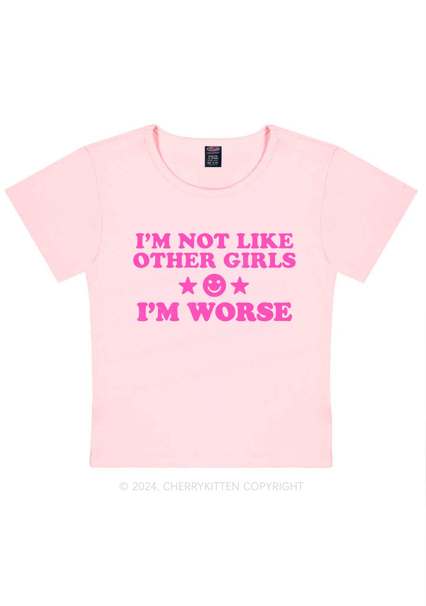 I'm Worse Y2k Baby Tee