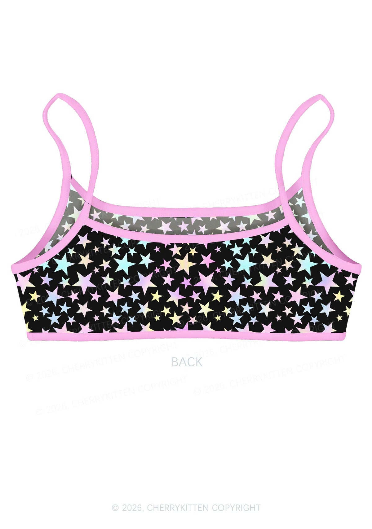 Black Alpha Male Pride Y2K Print Super Crop Cami Cherrykitten