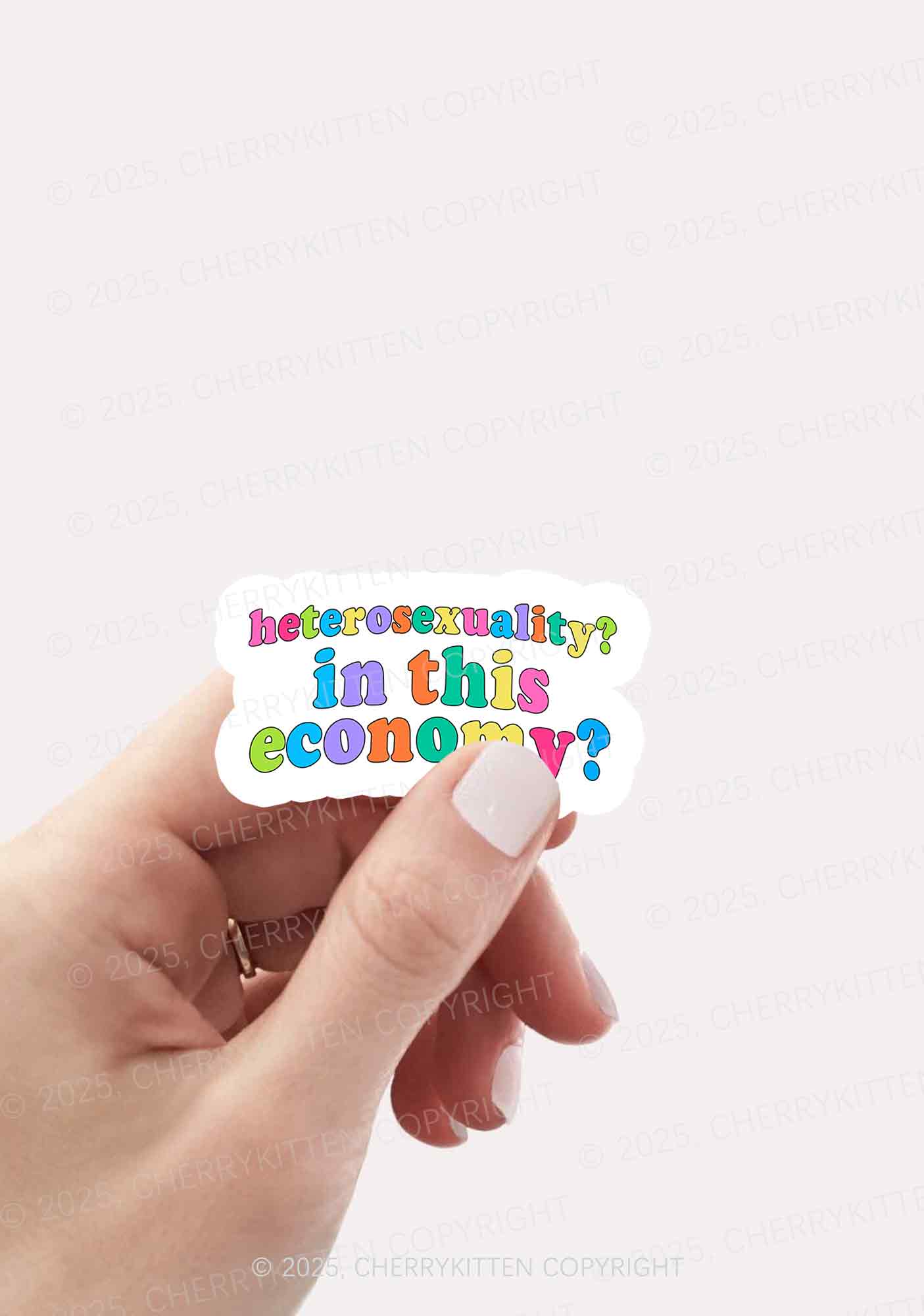 Heterosexuality In This Economy Pride 1Pc Y2K Sticker Cherrykitten