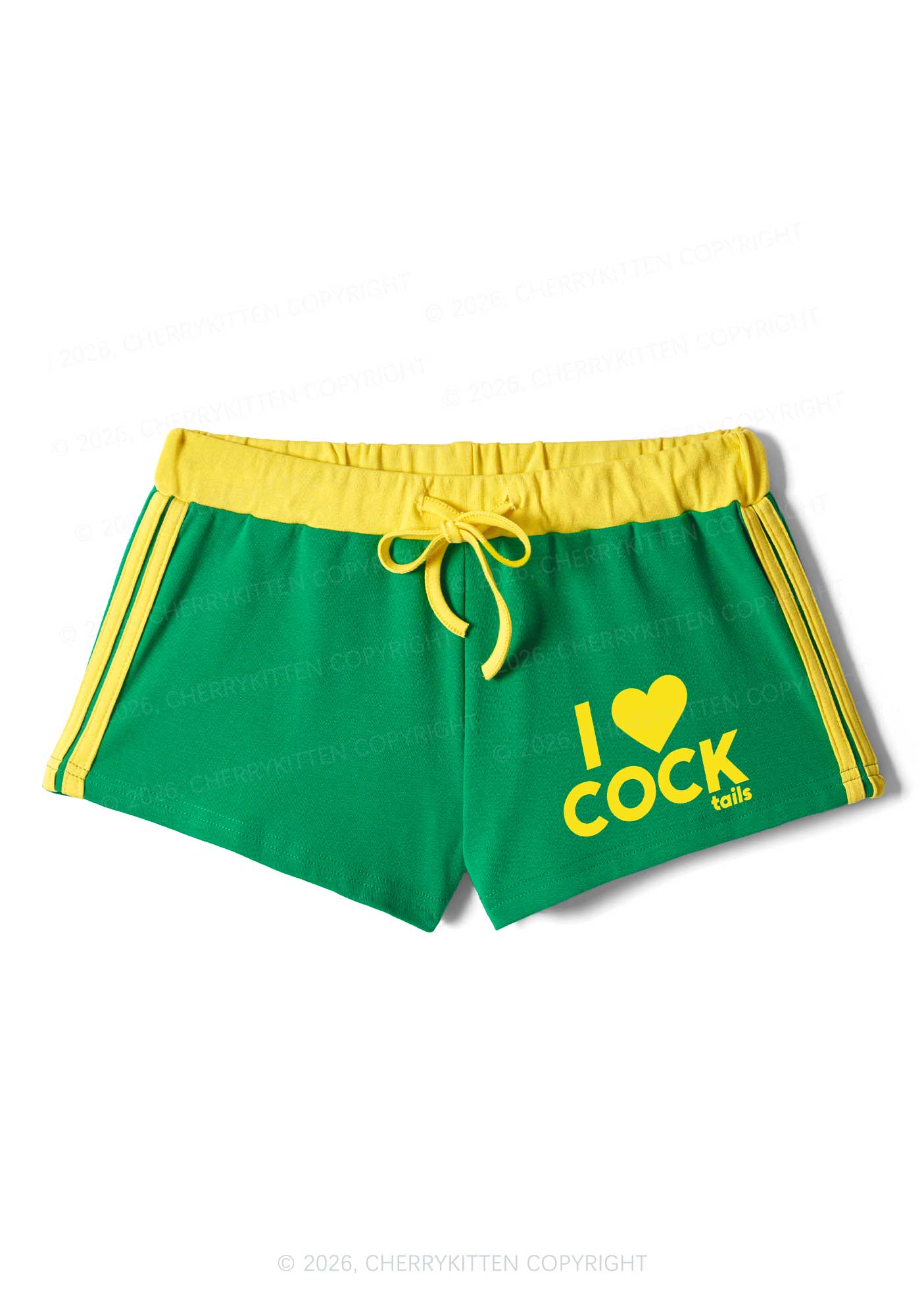 I Love Cocktails Y2K Drawstring Mini Shorts Cherrykitten