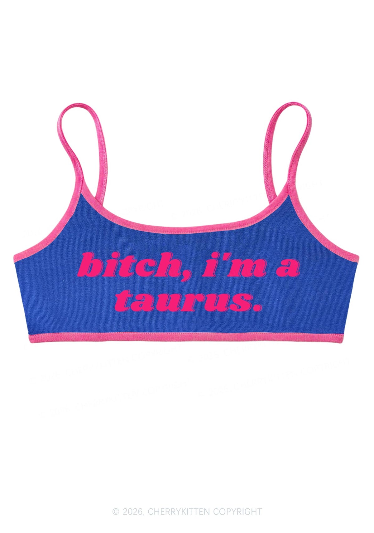 Bxtch Im A Custom Zodiac Y2K Super Crop Cami Cherrykitten