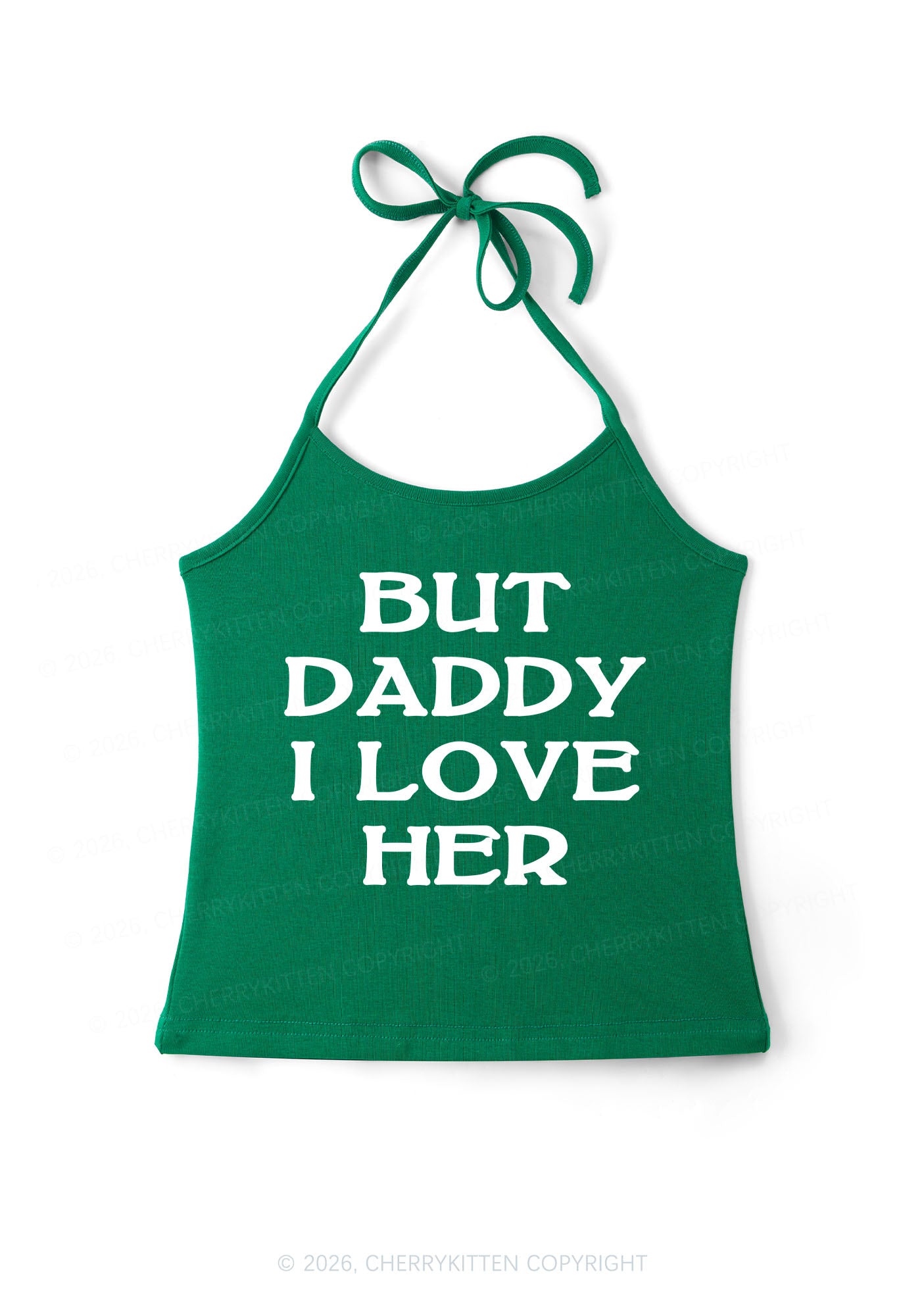 But Daddy I Love Her Pride Y2K Halter Neck Cami Cherrykitten