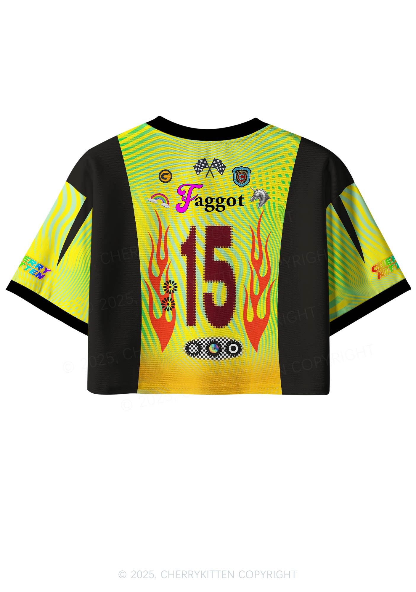 Custom Faggot Pride Y2K Crop Sport Jersey Shirts Cherrykitten