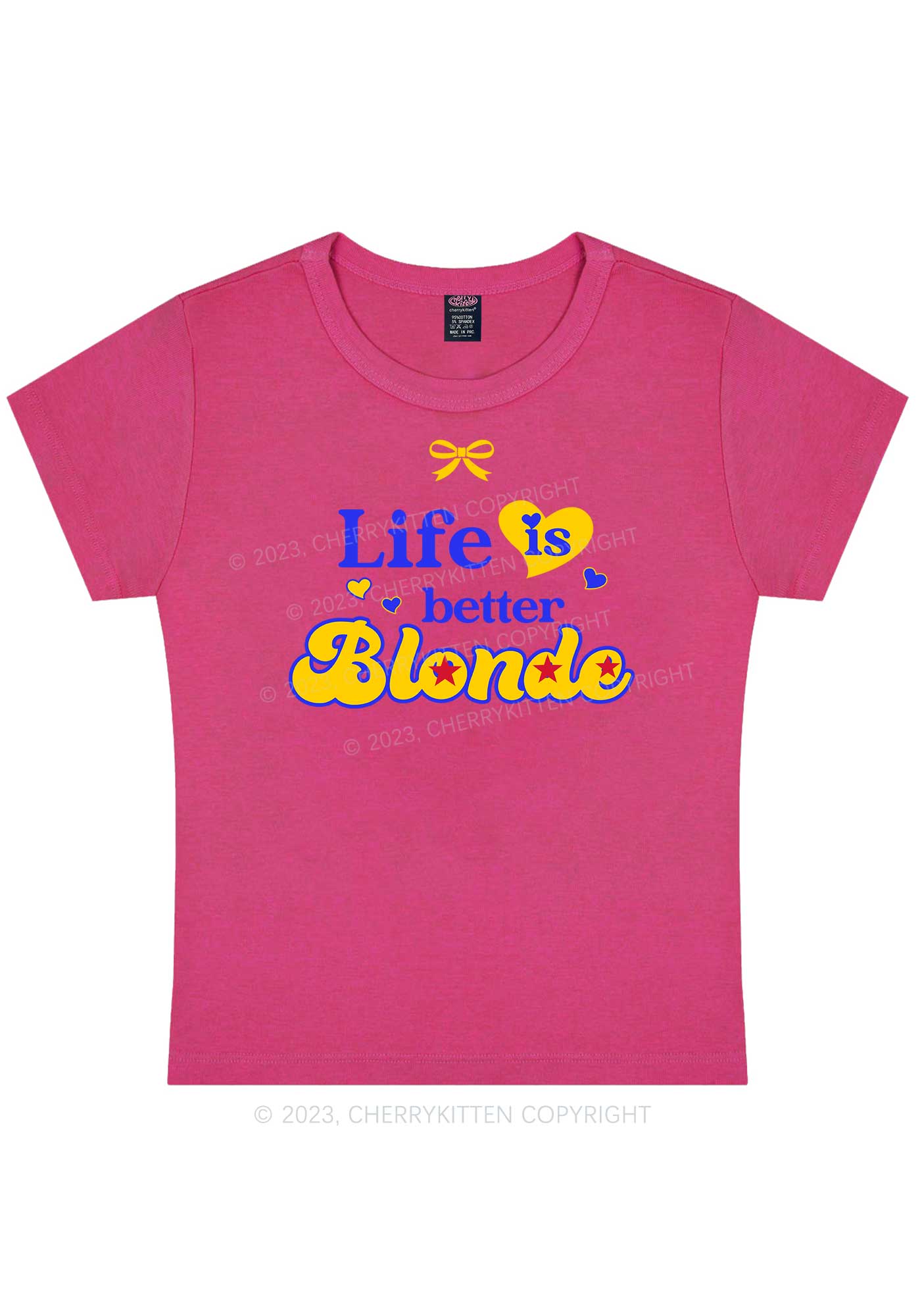 Better Blonde Y2K Baby Tee Cherrykitten