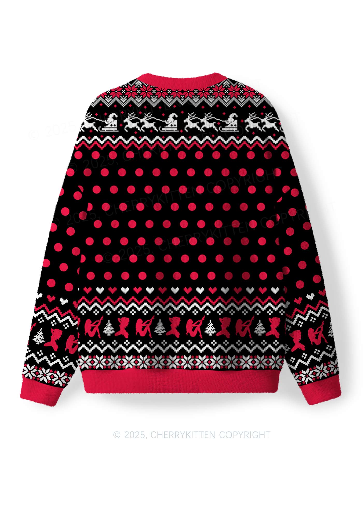 Best Ex Girlfriend Y2K Christmas Knit Sweatshirt Cherrykitten