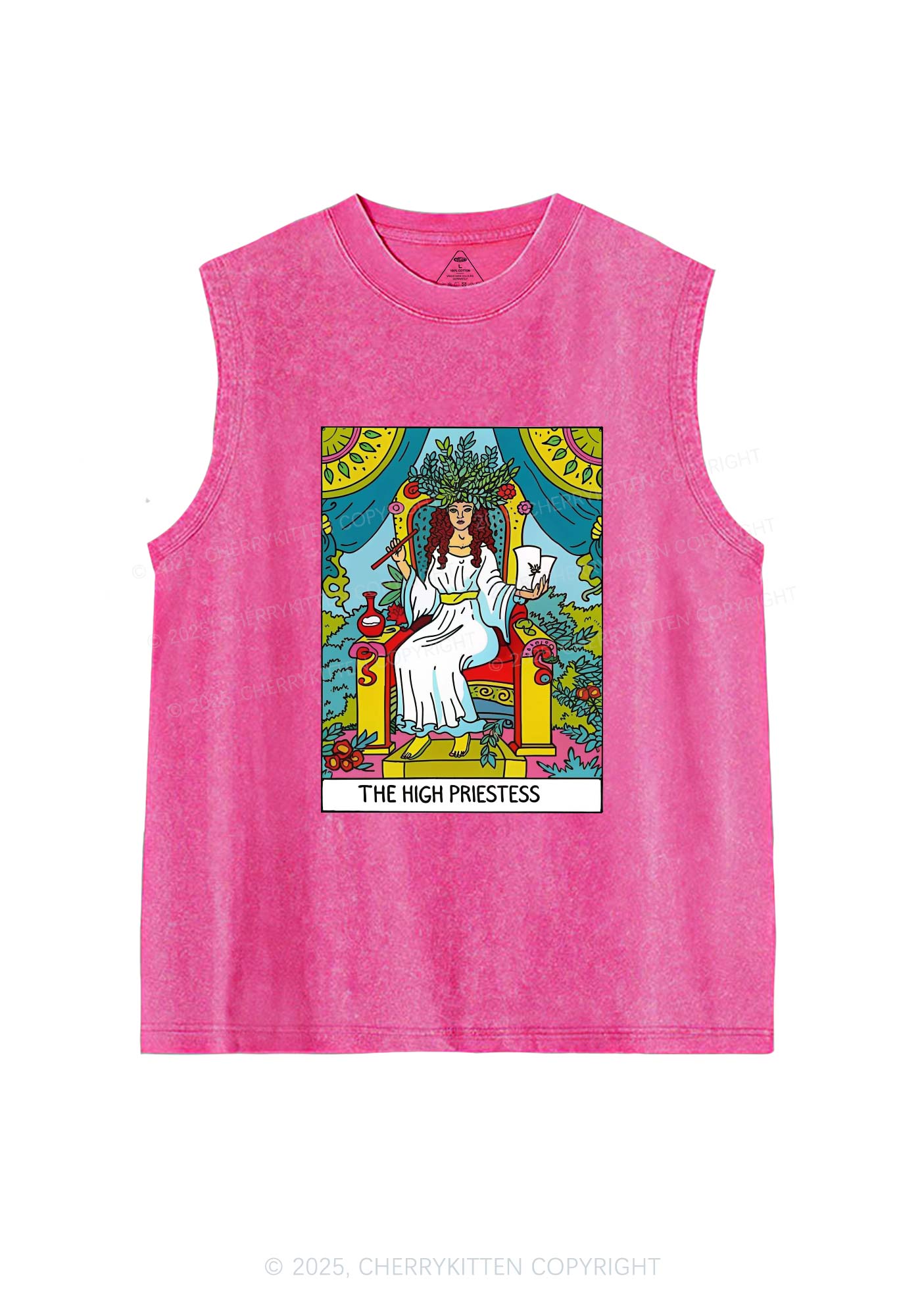 The High Priestess Y2K Washed Tank Cherrykitten
