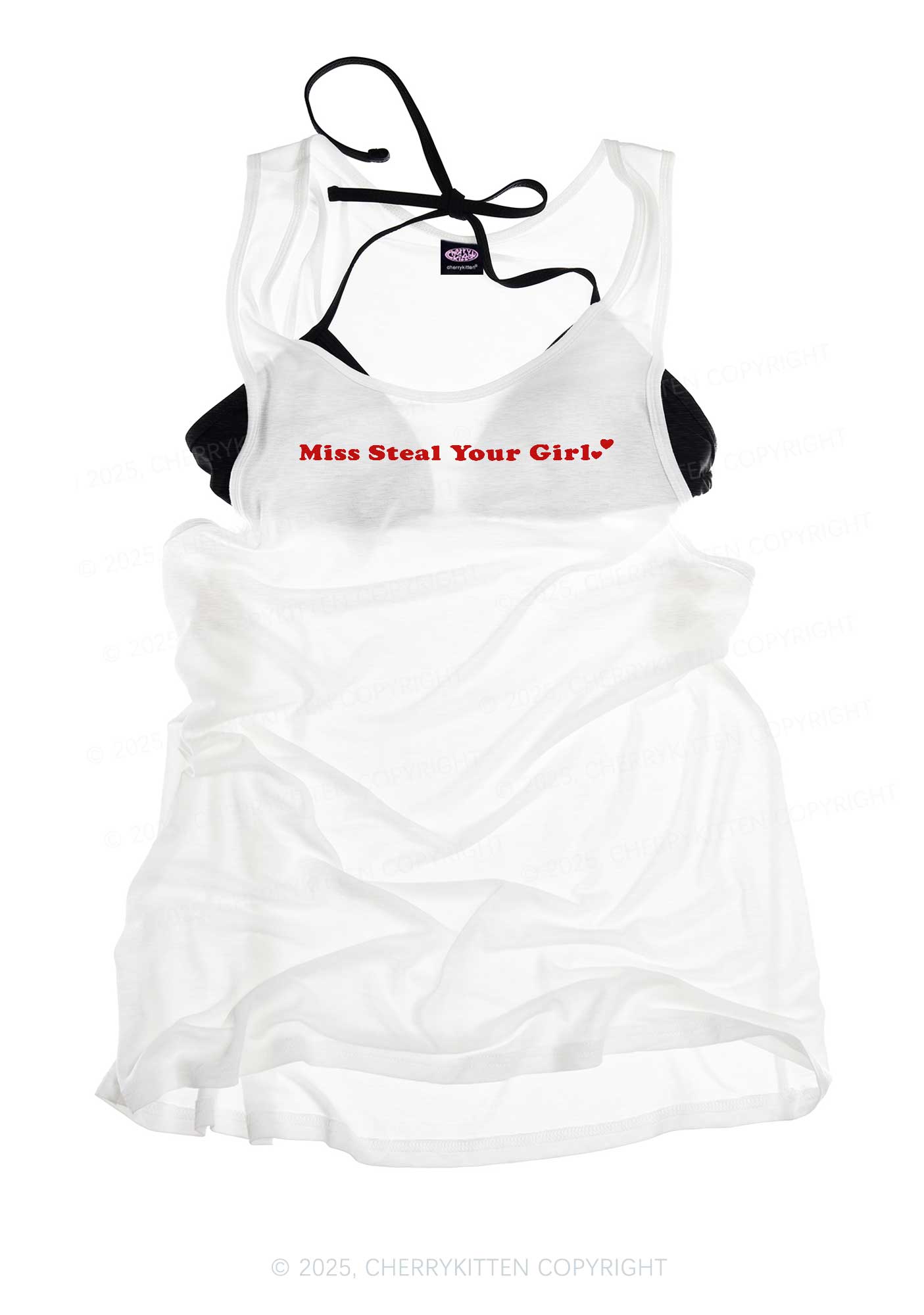Miss Steal Your Girl Pride Y2K Sheer Boyfriend Tank Cherrykitten