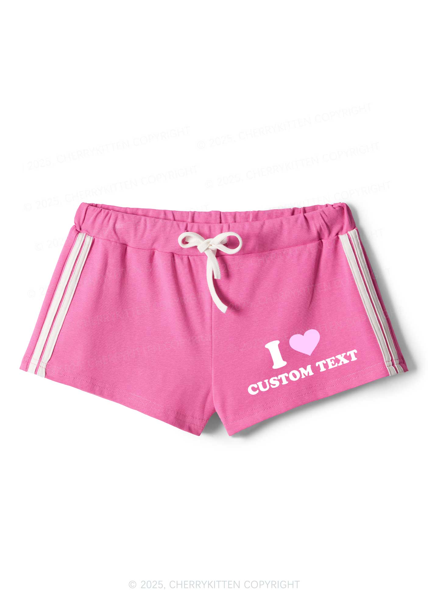 I Love Custom Personalized Y2K Drawstring Mini Shorts Cherrykitten