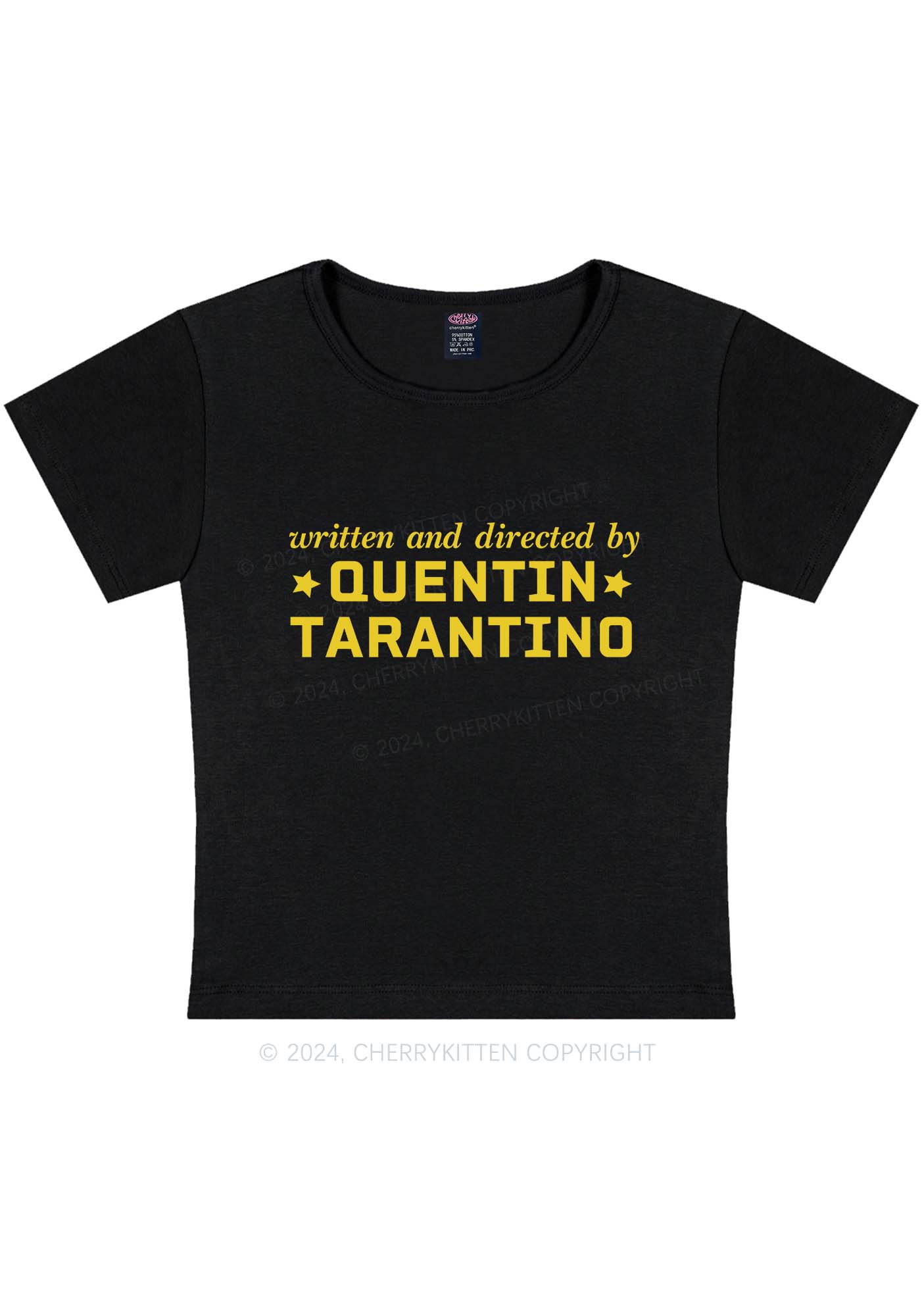 Written By QT Y2K Baby Tee Cherrykitten