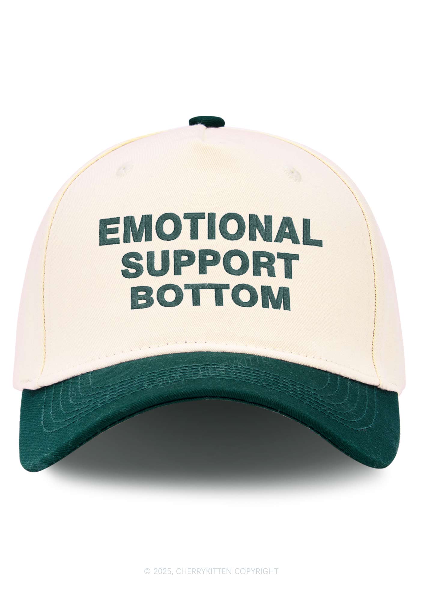 Emotional Support Bottom Pride Y2K Color Block Baseball Cap Cherrykitten
