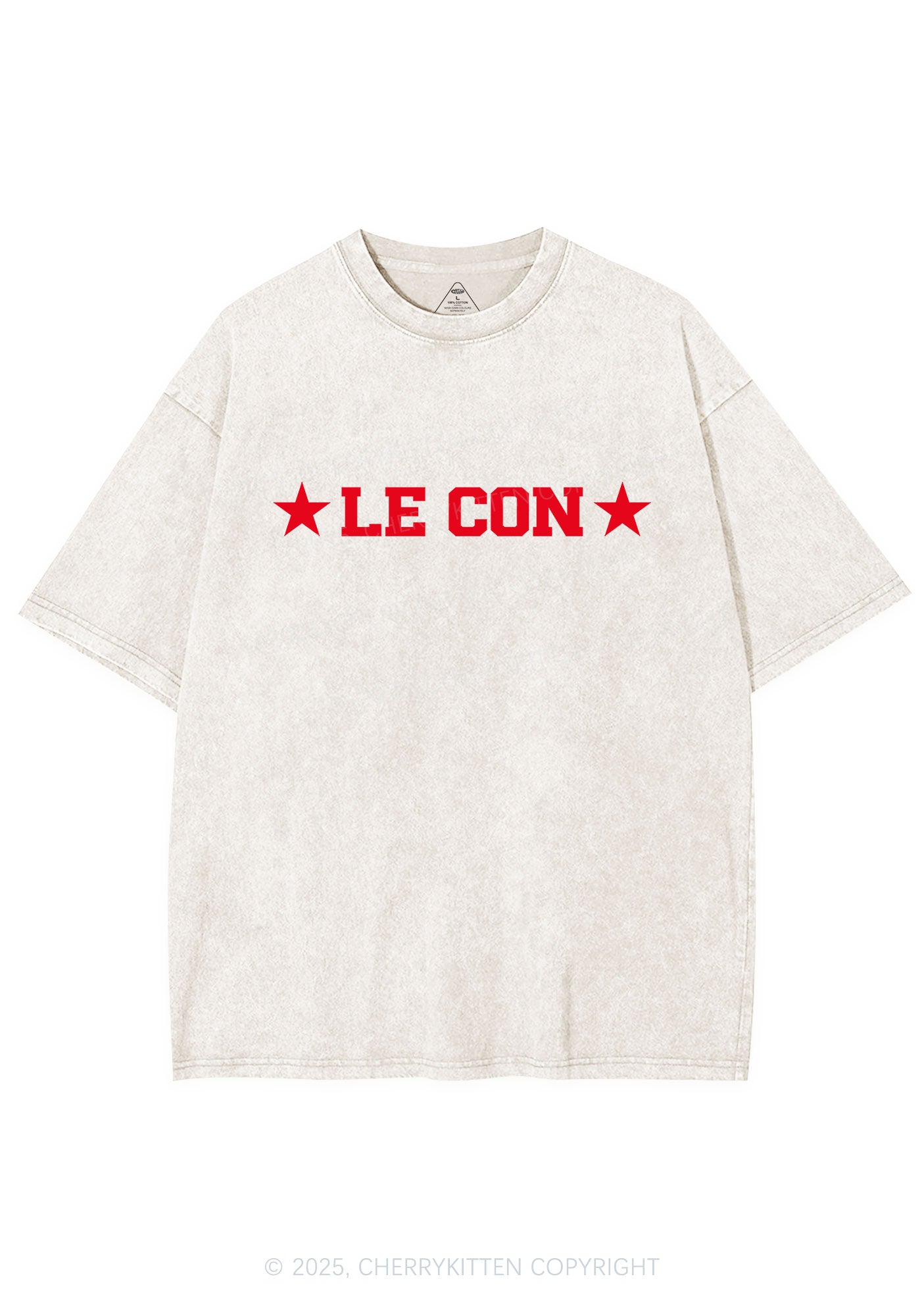 Le Con Y2K Shirts Washed Tee Cherrykitten