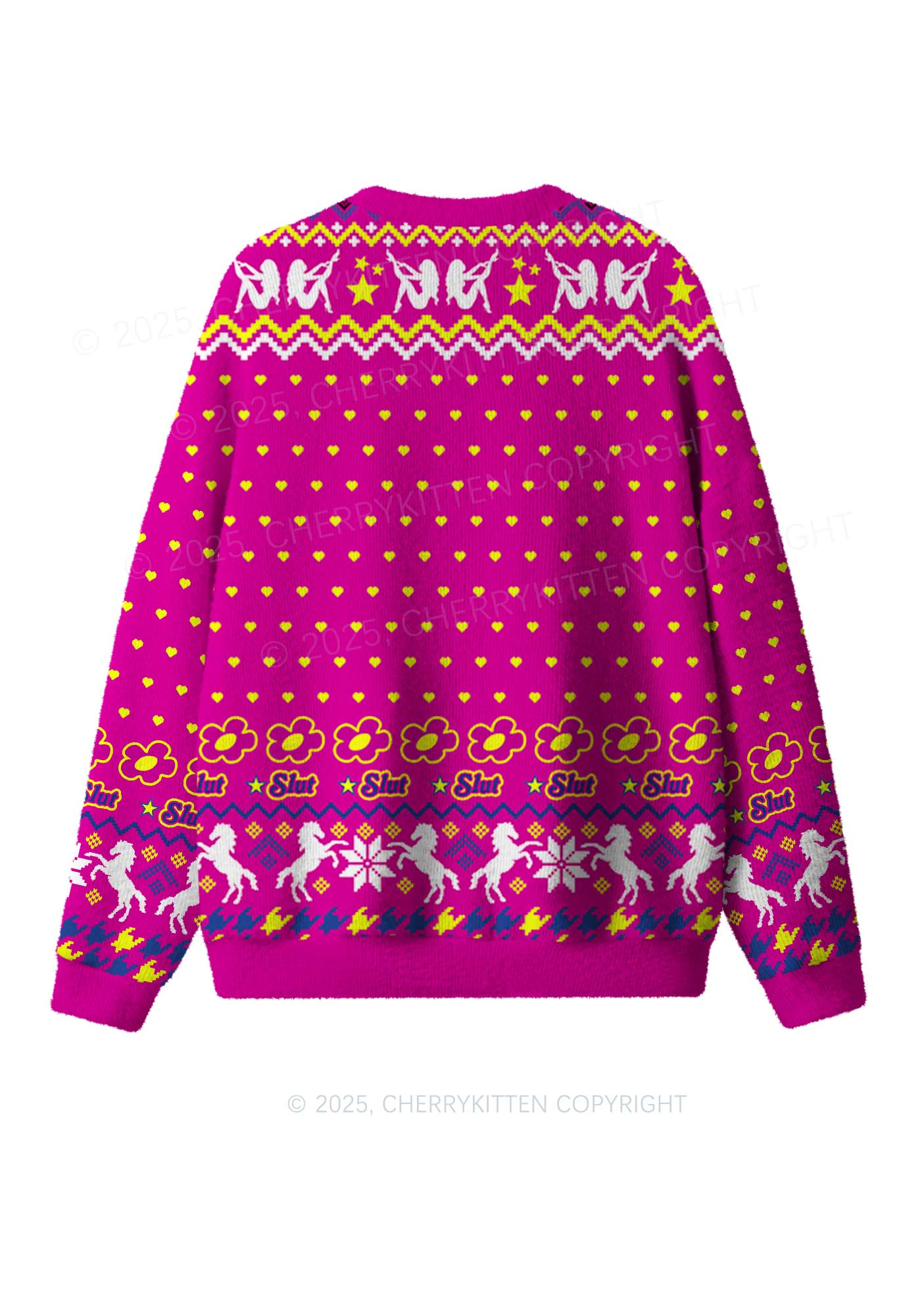 Totally Slxt Y2K Christmas Knit Sweatshirt Cherrykitten