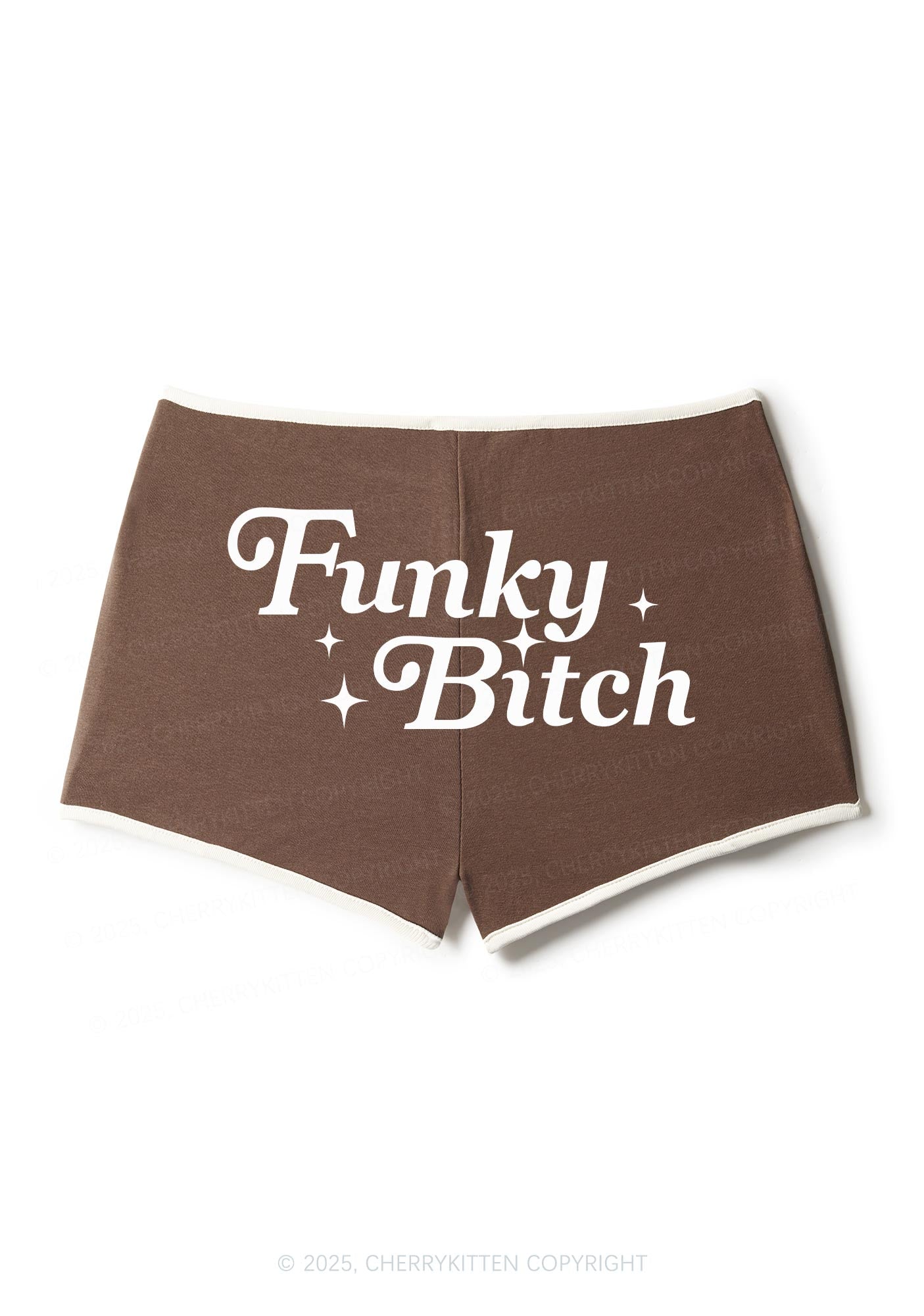 Funky Bxxch Y2K Contrast Mini Shorts Cherrykitten