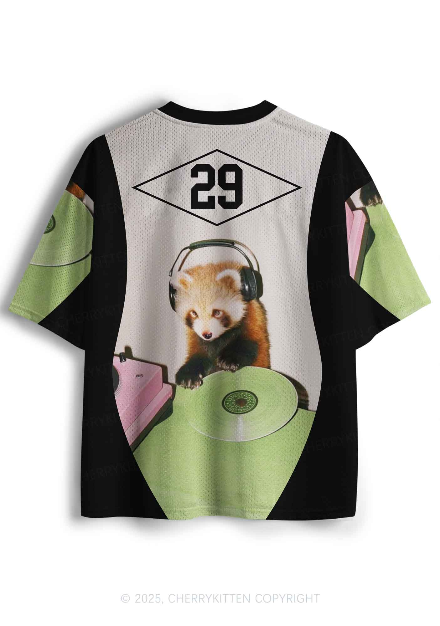Custom Red Panda DJ Y2K Sport Jersey Shirts Cherrykitten