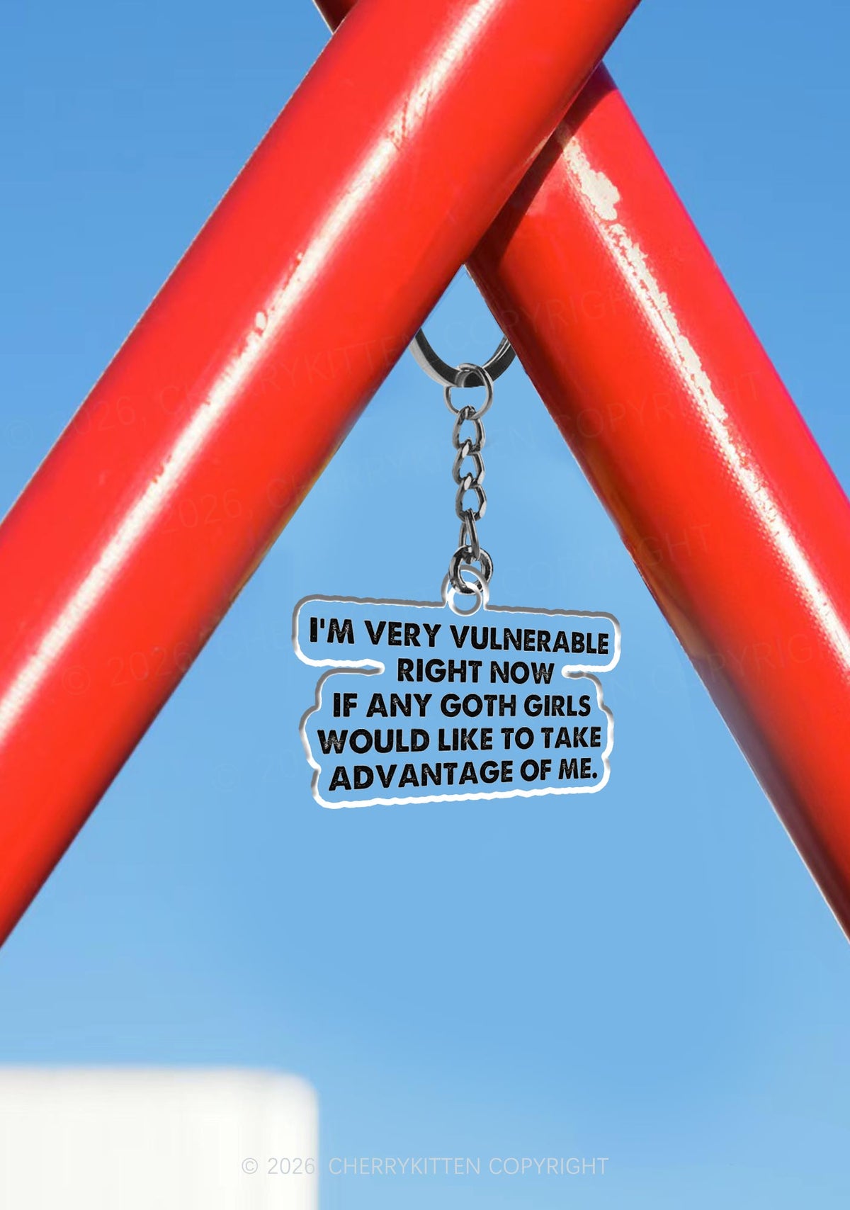 Im Vulnerable 1Pc Y2K Keychain Cherrykitten