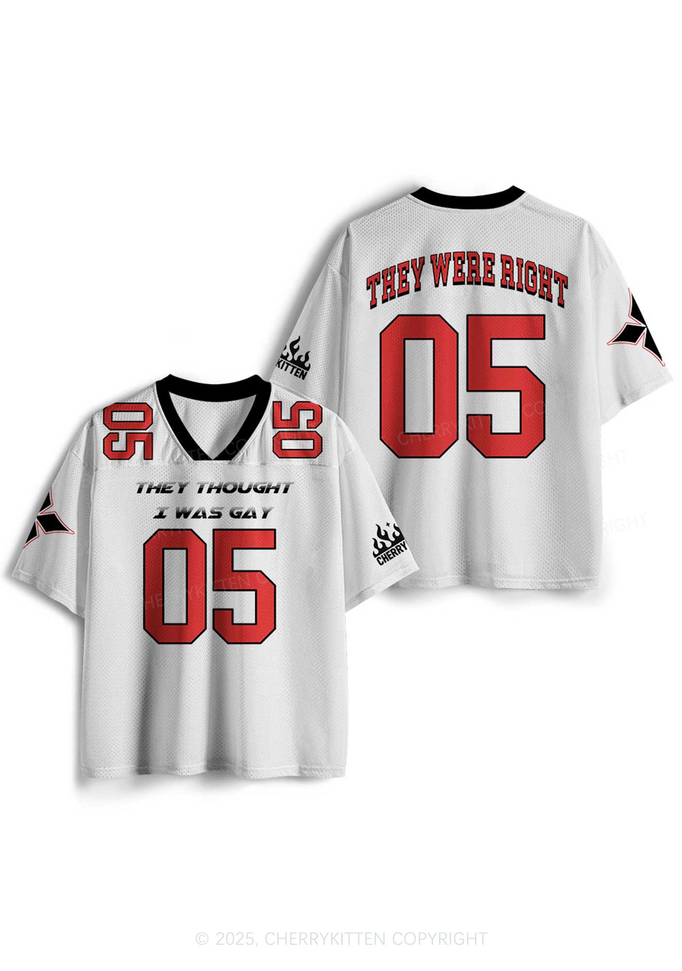Custom I Was Gay Two Sides Pride Y2K Sport Jersey Shirts Cherrykitten