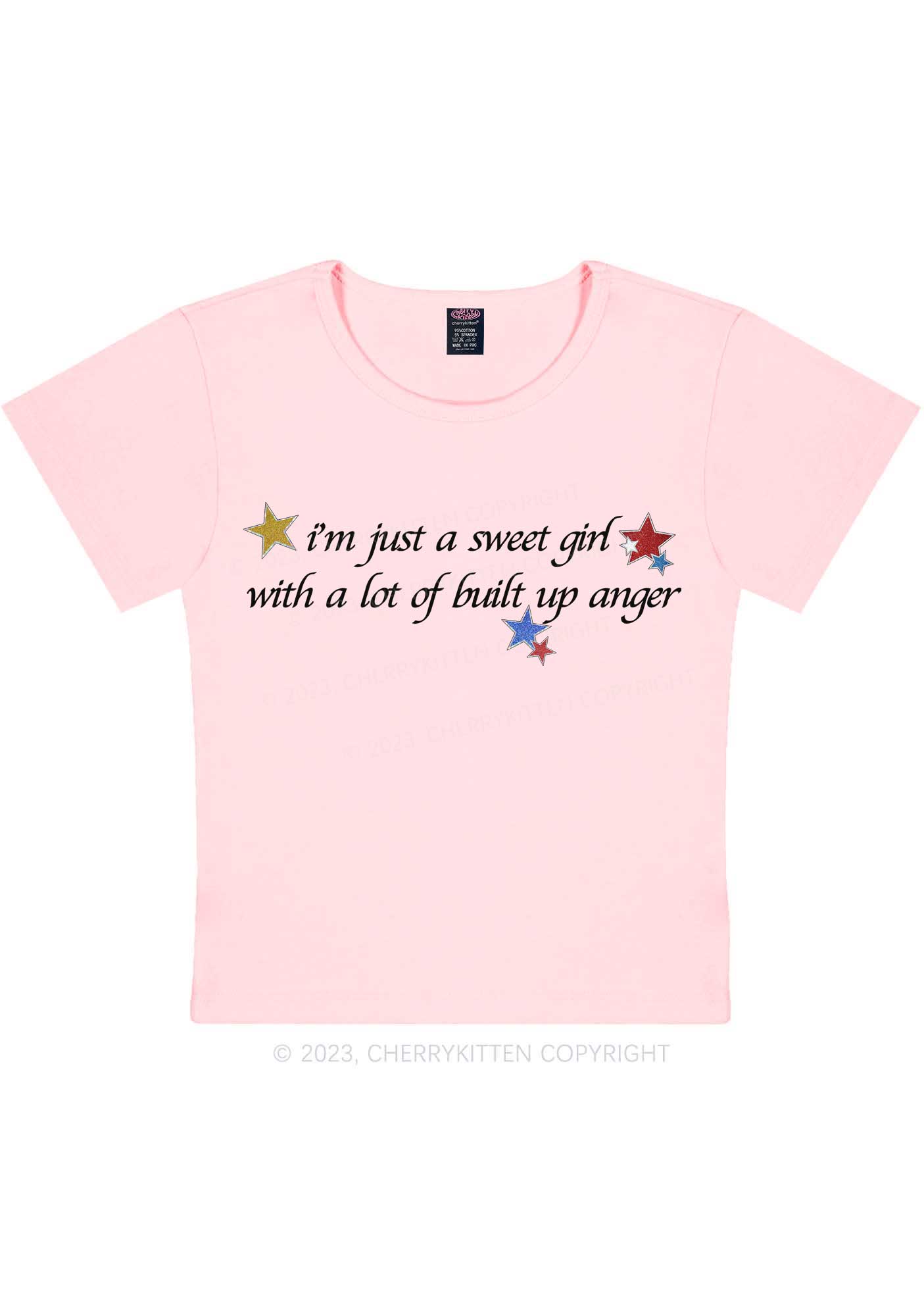 I'm A Sweet Girl Y2K Baby Tee Cherrykitten