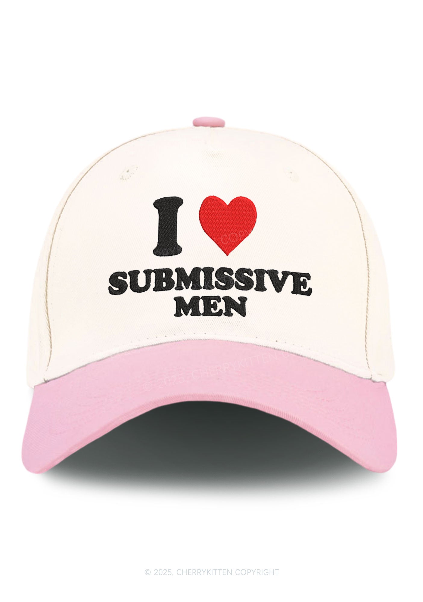 Embroidered I Love S Men Y2K Color Block Baseball Cap Cherrykitten