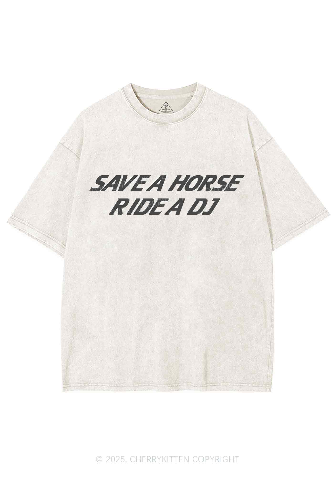 Ride A DJ Y2K Shirts Washed Tee Cherrykitten