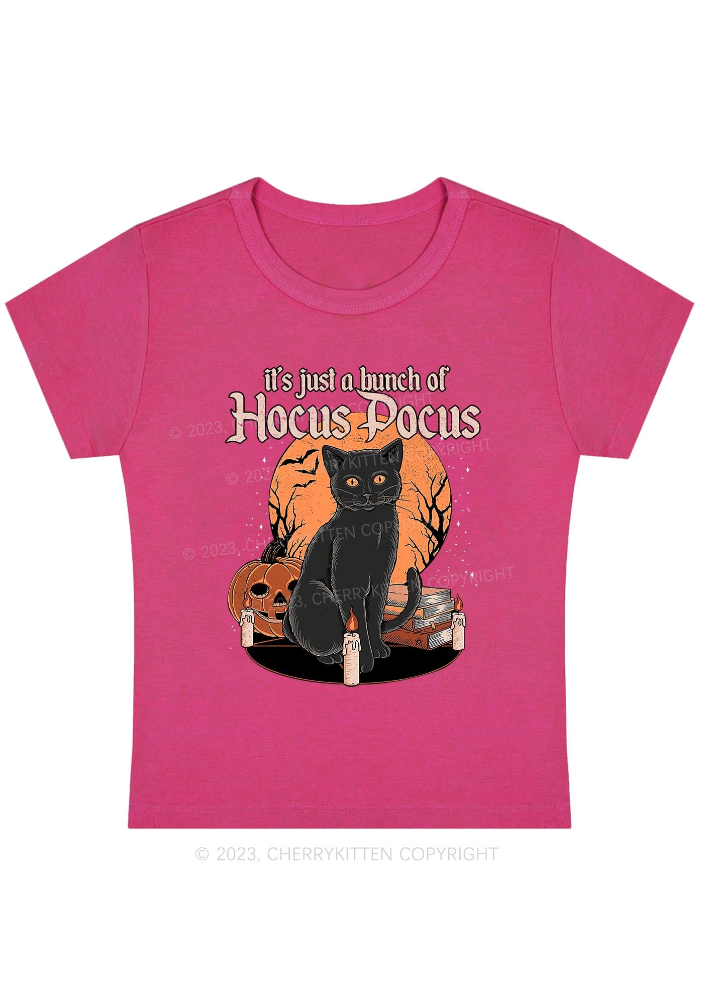 It's Just A Bunch Of Hocus Pocus Halloween Baby Tee Cherrykitten